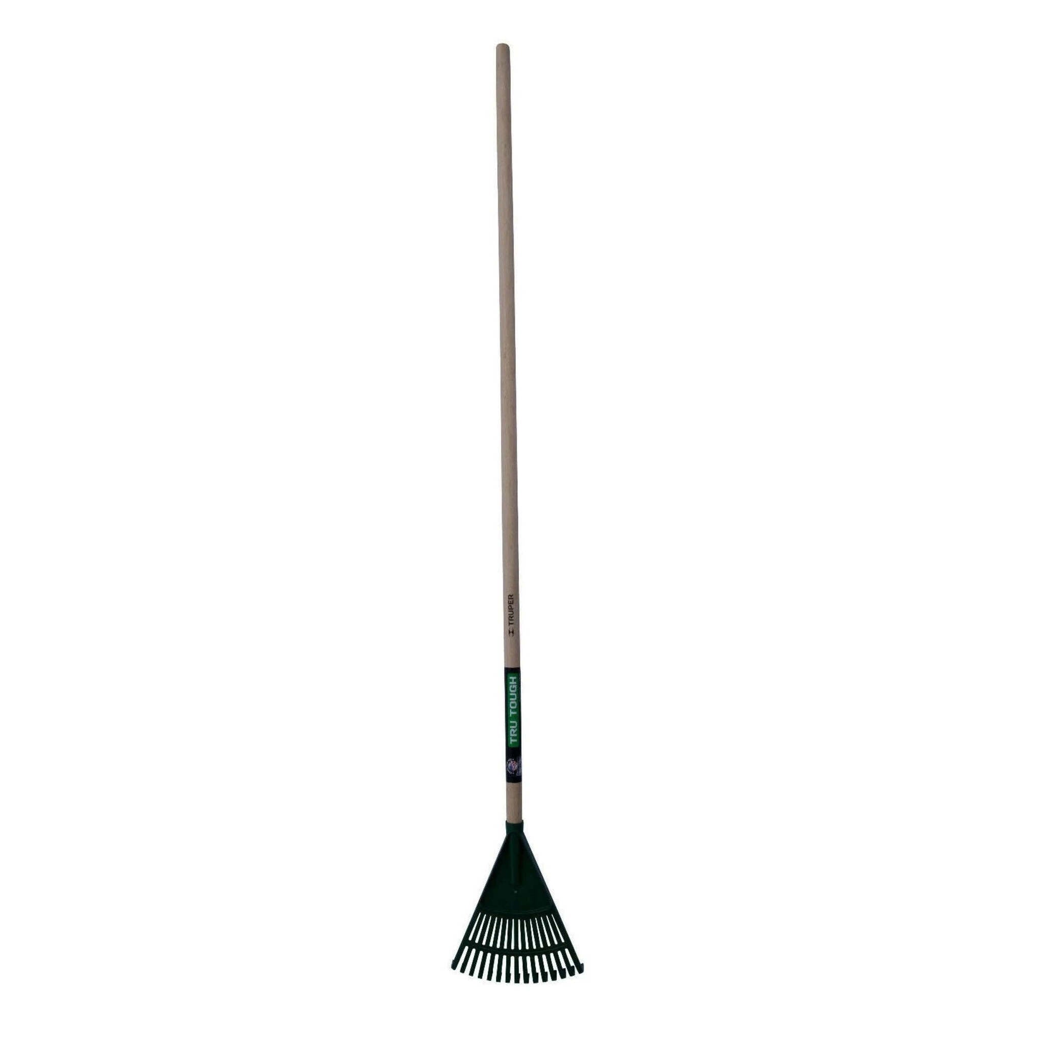 Truper Tru Tough Heavy Duty 8-Inch Poly Head Shrub Rake with 48-Inch Wood Handle