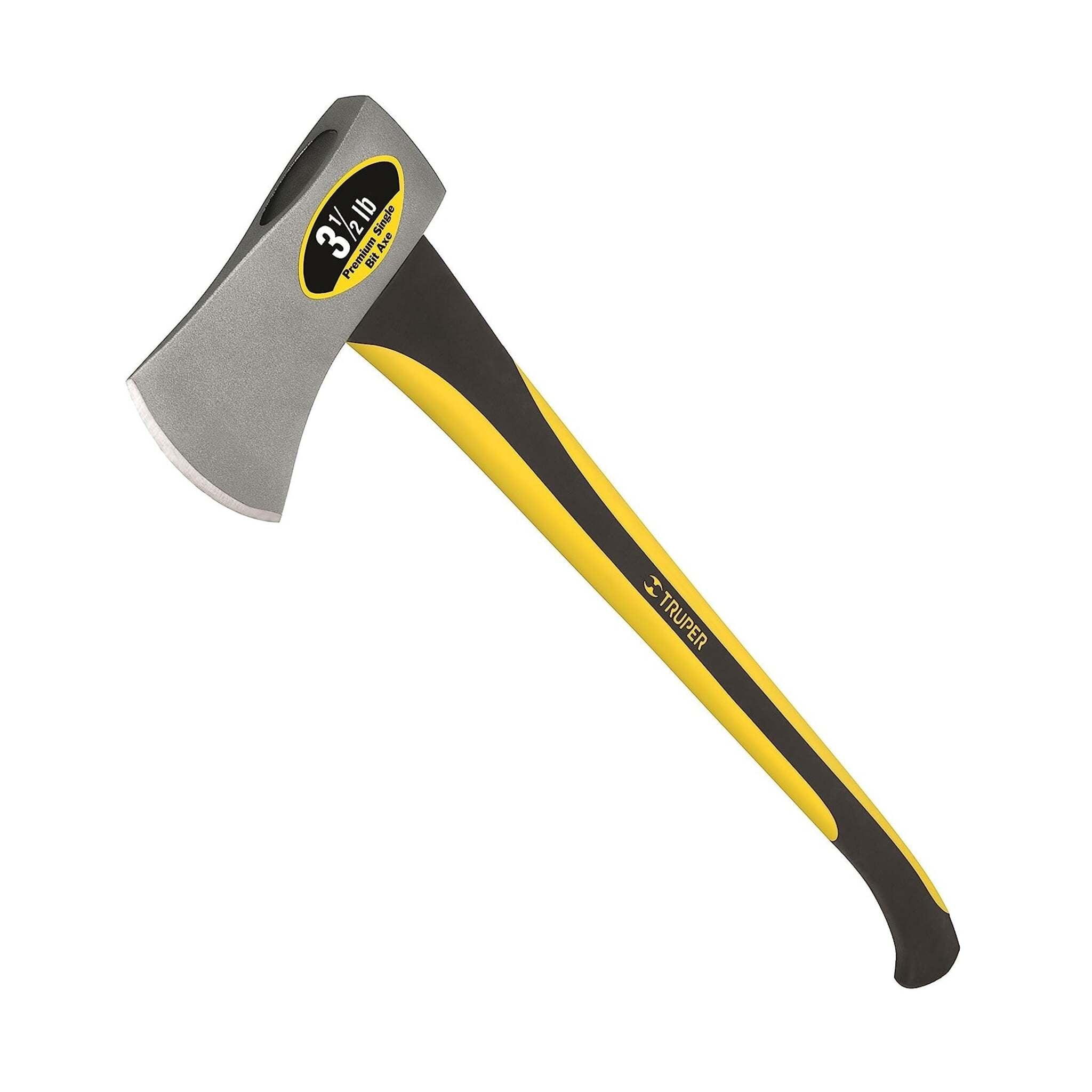 Truper 3.5 Lb Single Bit Michigan Axe with Ergo Fiberglass Handle