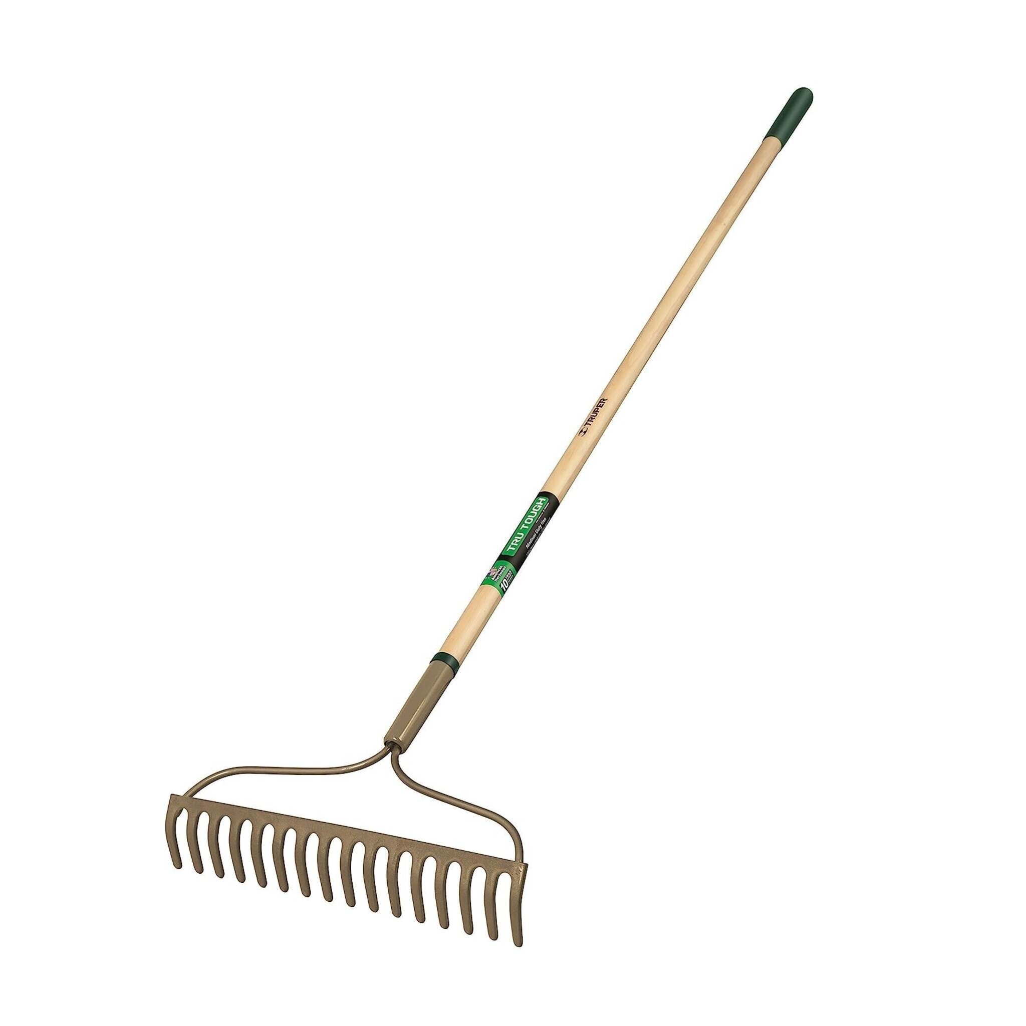 Truper Tru Tough Bow Rake with 54-Inch Wood Handle