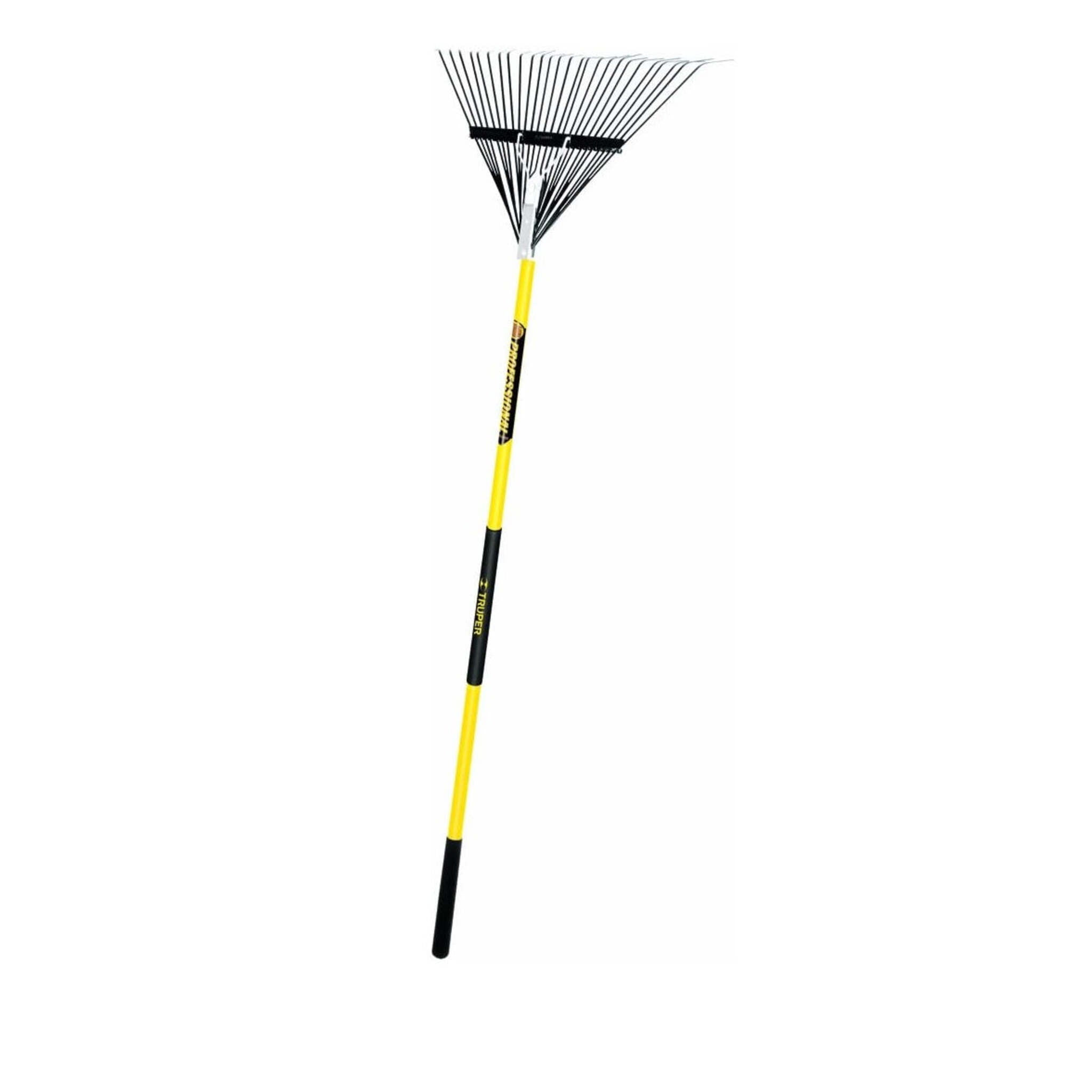 Truper Tru Pro Heavy Duty 26-Inch Head Leaf Rake with Fiberglass Handle