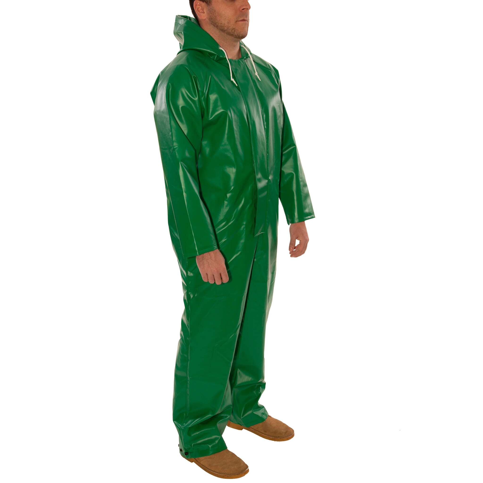 Tingley SafetyFlex® Flame Resistant Coverall - Chemical & Acid Resistant PVC, Liquid Proof, Dual Storm Fly Front, Mildew Resistant, ASTM D6413 Certified