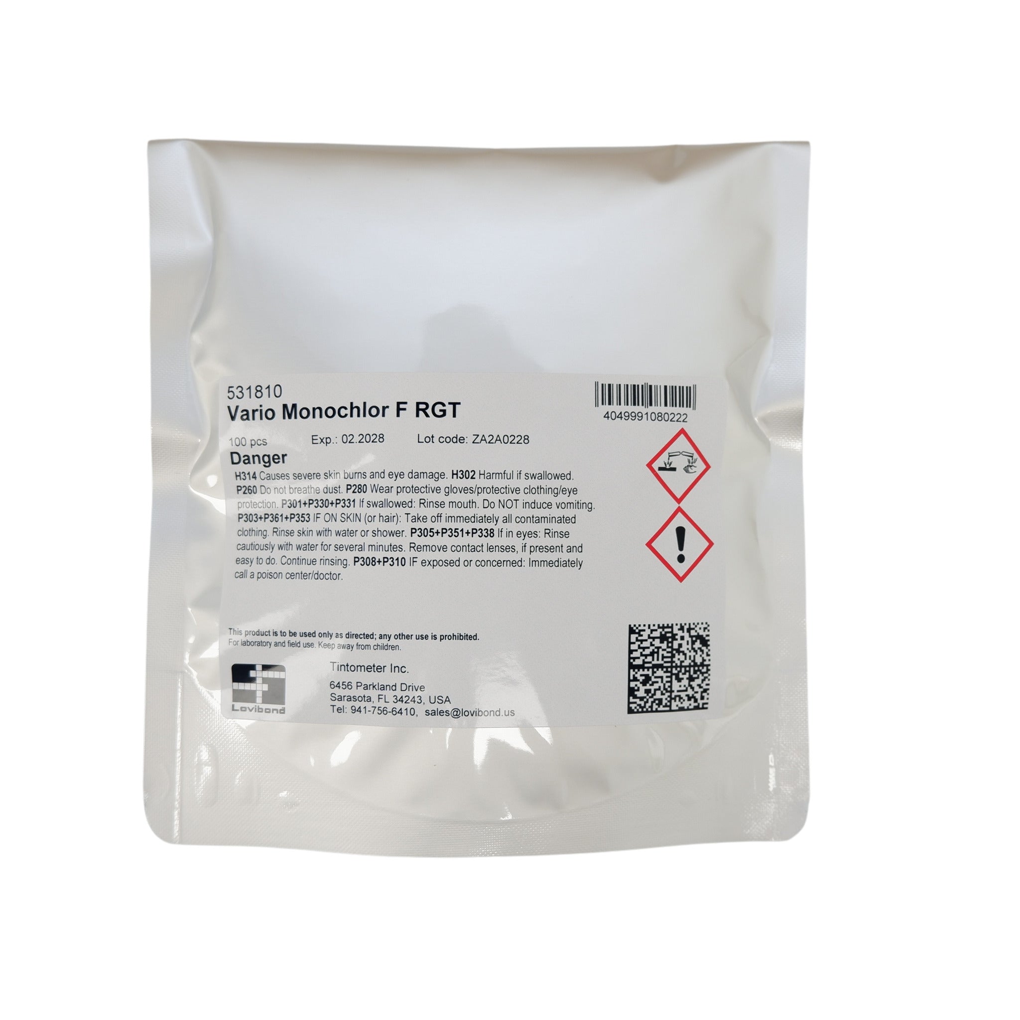 Vario Monochlor F Reagent Powder Pillows – Indophenol Method | Compatible with Lovibond® & Hach® Instruments | Pack of 100 for Monochloramine Testing
