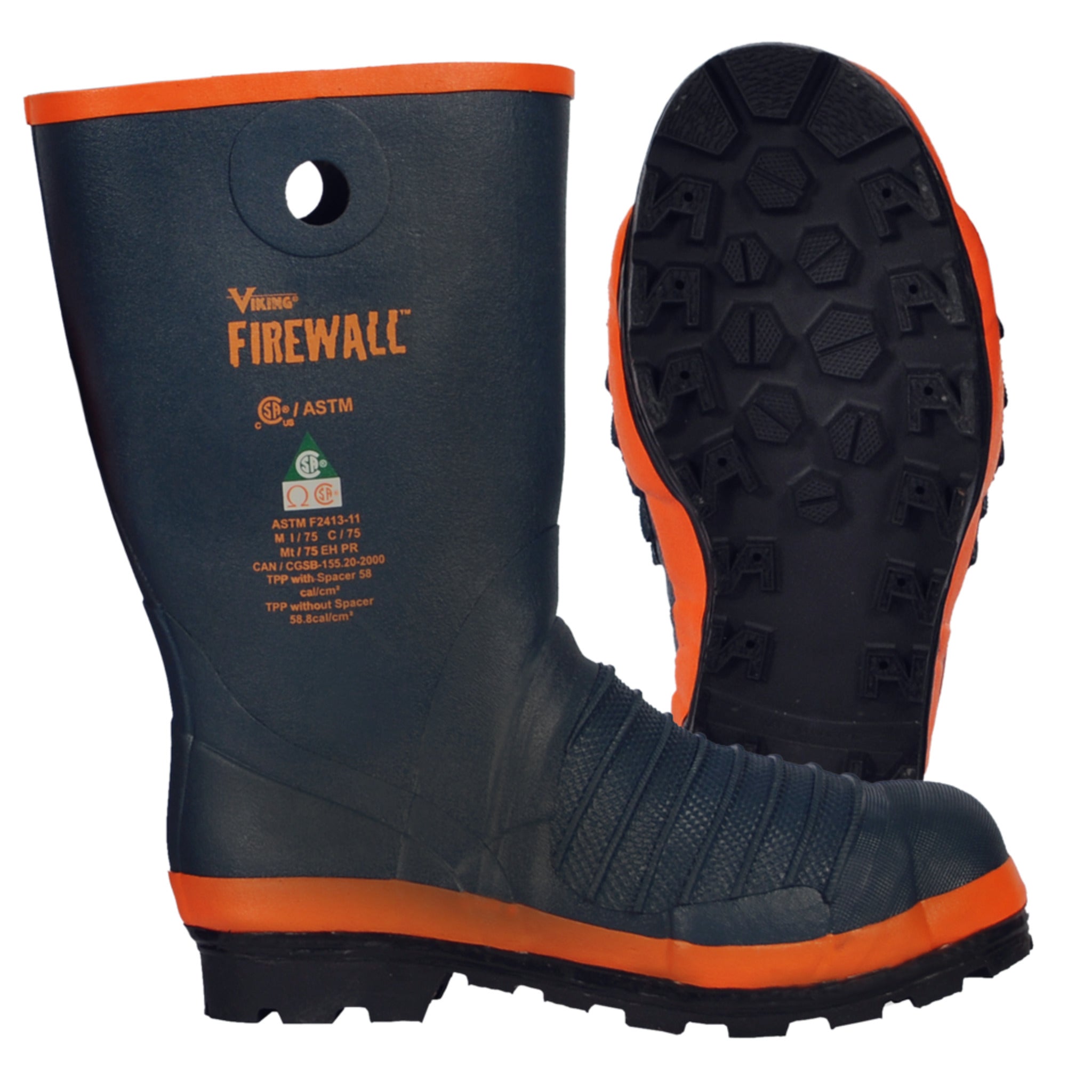 Viking VFW60-1 Firewall™ Rigger Slip-On Metguard Boots | Fire-Retardant, Chemical-Resistant | CSA & ASTM Certified for Oil, Gas, Construction Safety