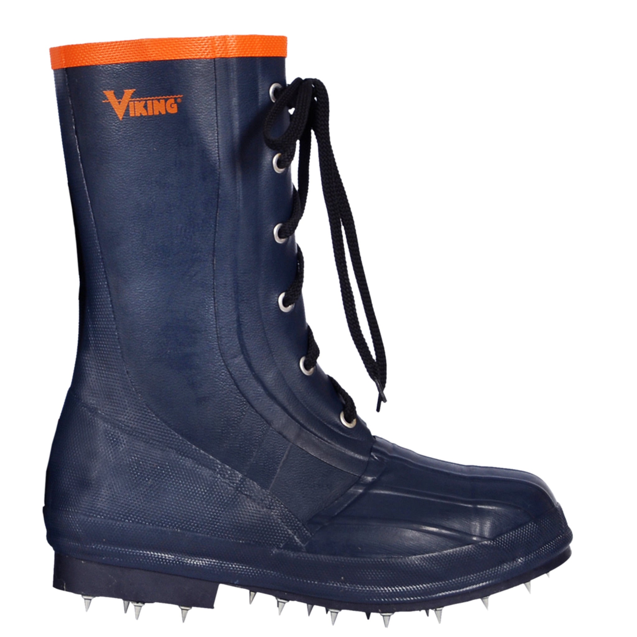 Viking® VW56 Soft Toe Spiked Sole Forester® Boots - SBR Rubber, Highly Chemical Resistant, Reinforced Heel, Caulked Sole, Ultra Flexible