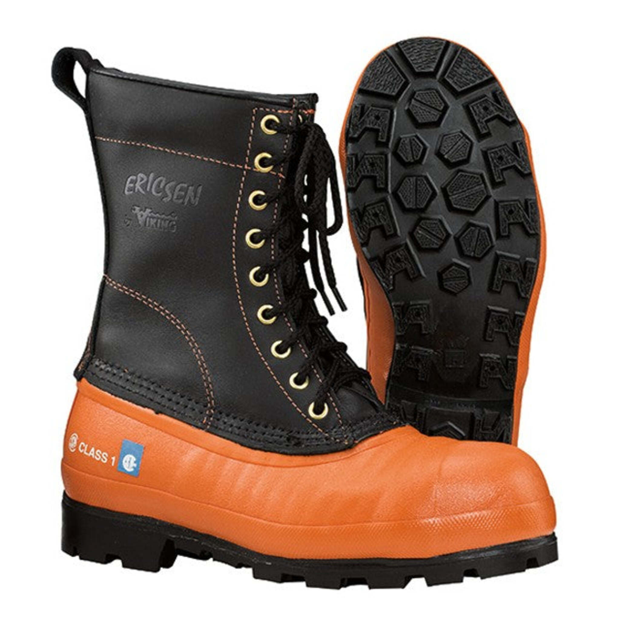 Viking® VW76-1 Ericsen® Waterproof Forestry Work Boots with Steel Toe, Chemical & Abrasion-Resistant NBR Lug Sole, and Ice Stud Compatibility