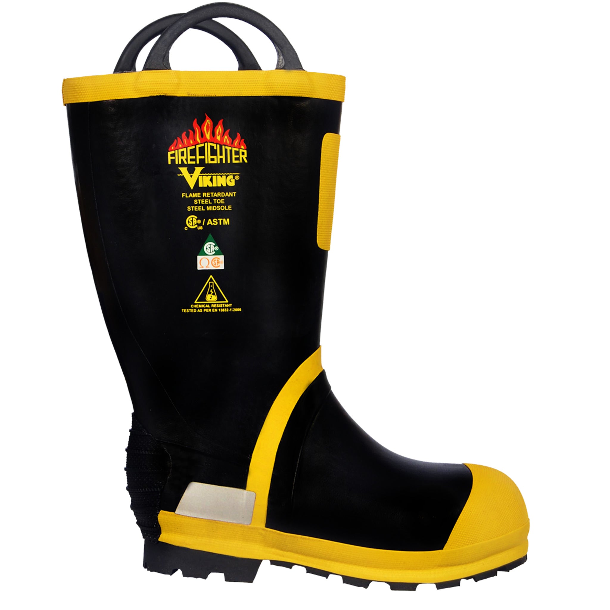 Viking VW90 Firefighter® Felt Lined Boots - Flame Retardant, 14" Height, Steel Toe, NFPA & CSA Certified, Elec Shock + Chemical Resistant | Sizes 8-14