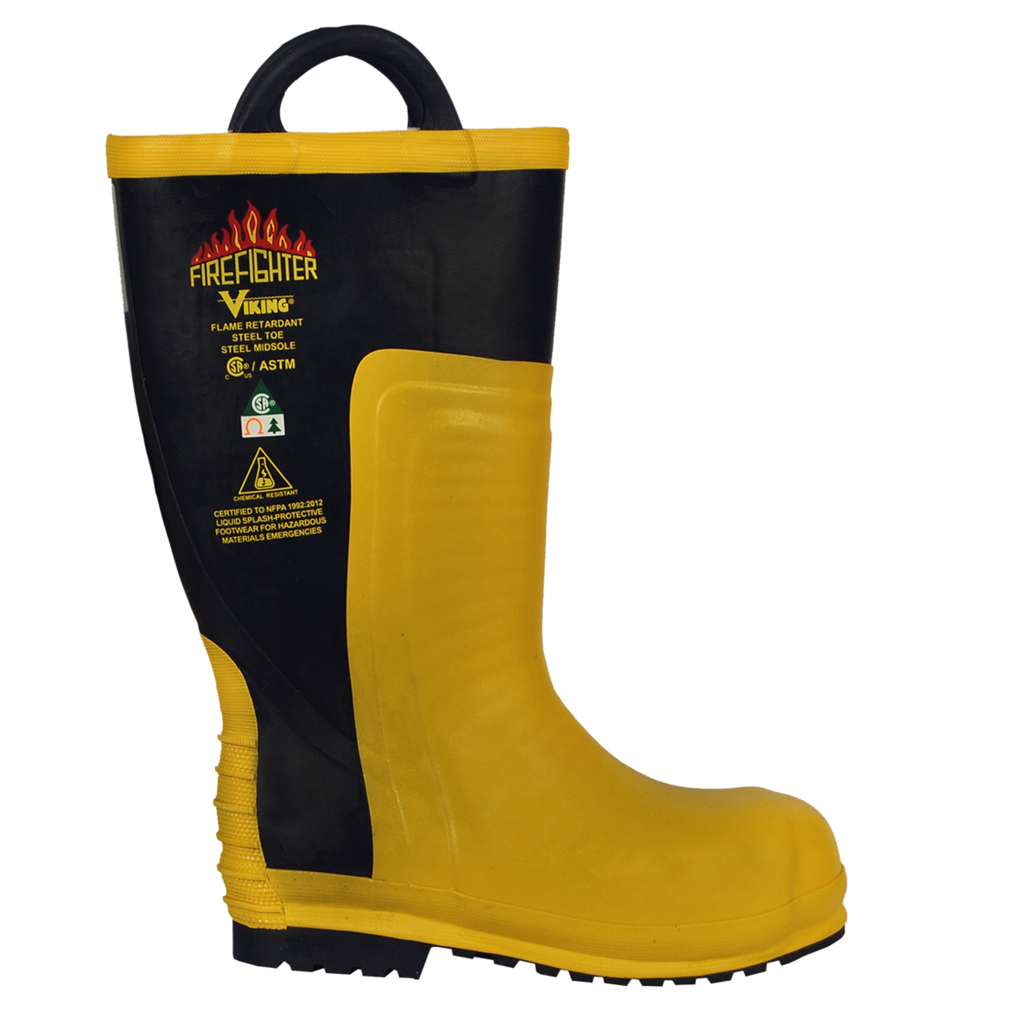 Viking VW91 Firefighter® Chainsaw Boots - Flame + Chemical-Resistant, 16" Height, Steel Toe, CSA & NFPA Certified, Class 3 Protection | Sizes 8-14