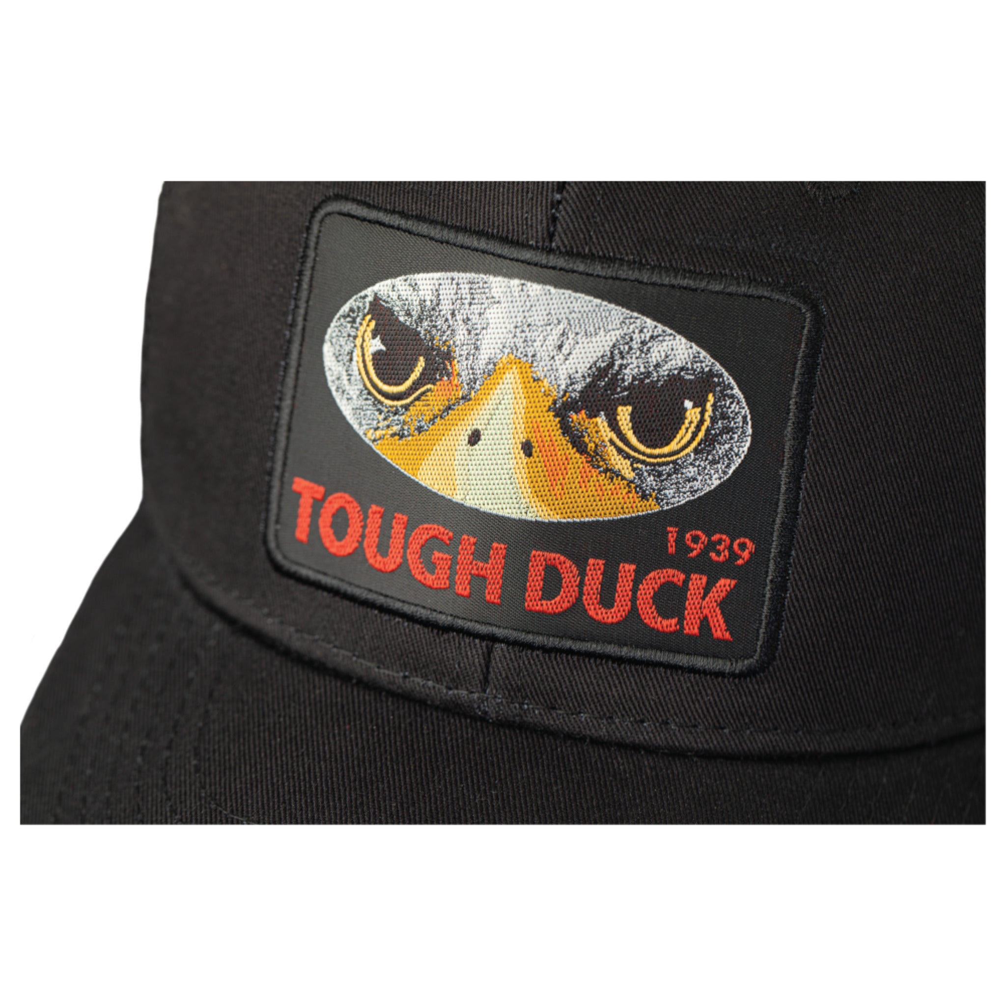 Tough Duck WA52 Trucker Hat with Embroidered Logo Patch, 100% Cotton Front, Breathable Polyester Mesh Back, Adjustable Snapback, Iconic Design for Everyday Wear | One Size