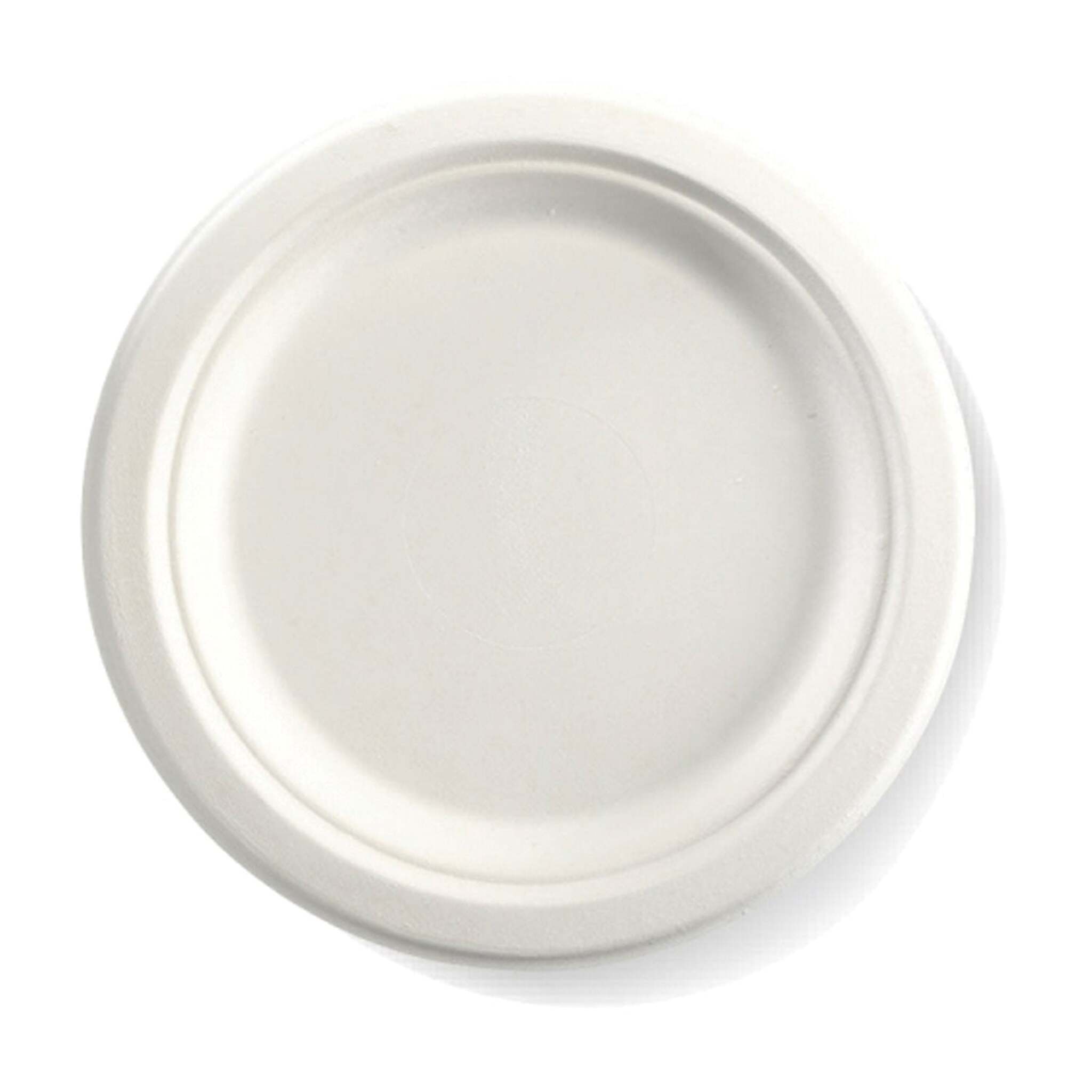 NatureFibre® White Sugarcane Fibre Bagasse White Plates