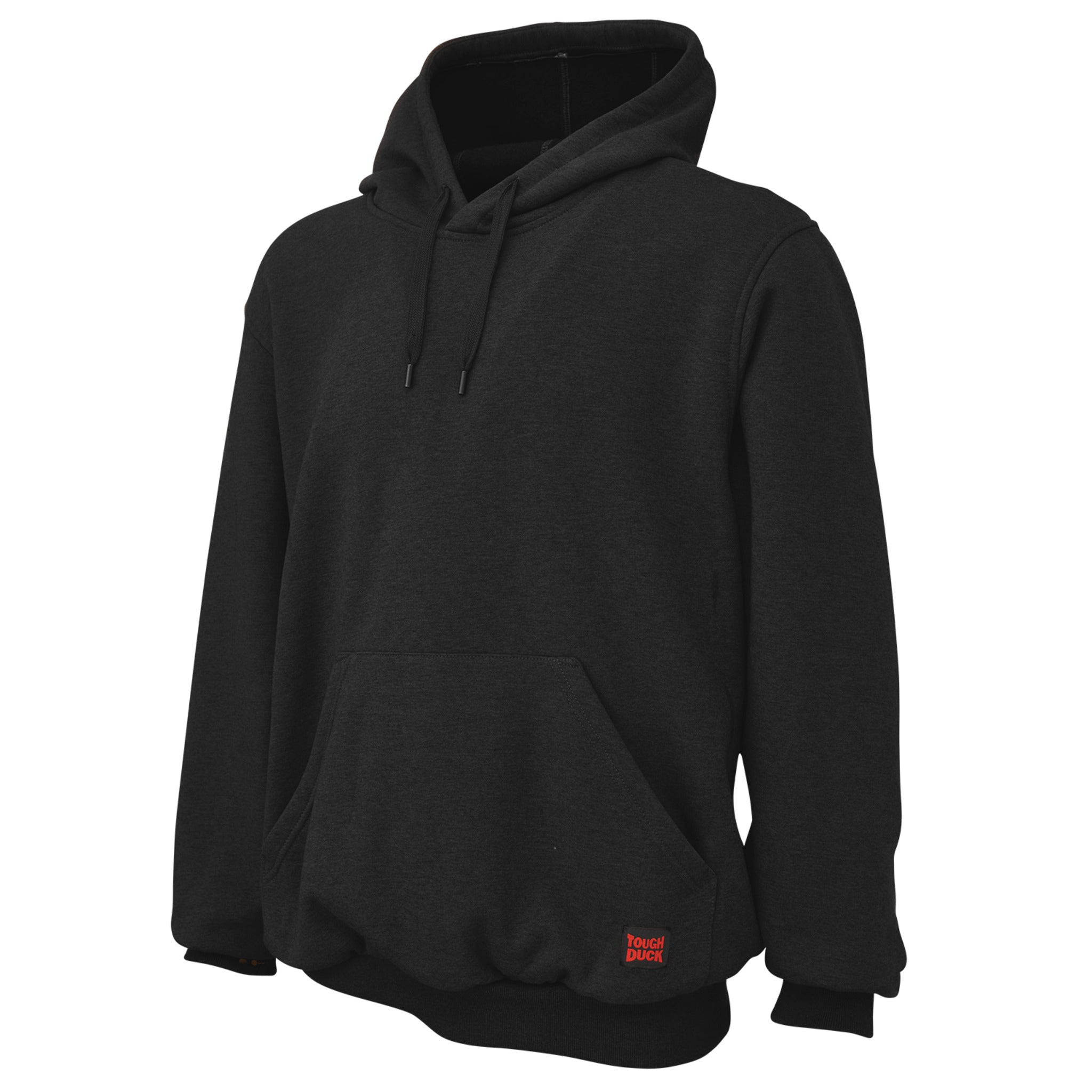 Tough Duck WJ22 Popover Hoodie, Water Repellent Poly-Cotton, Kangaroo Pocket with Zippered Media Pocket, Drawstring Hood | Limited Size