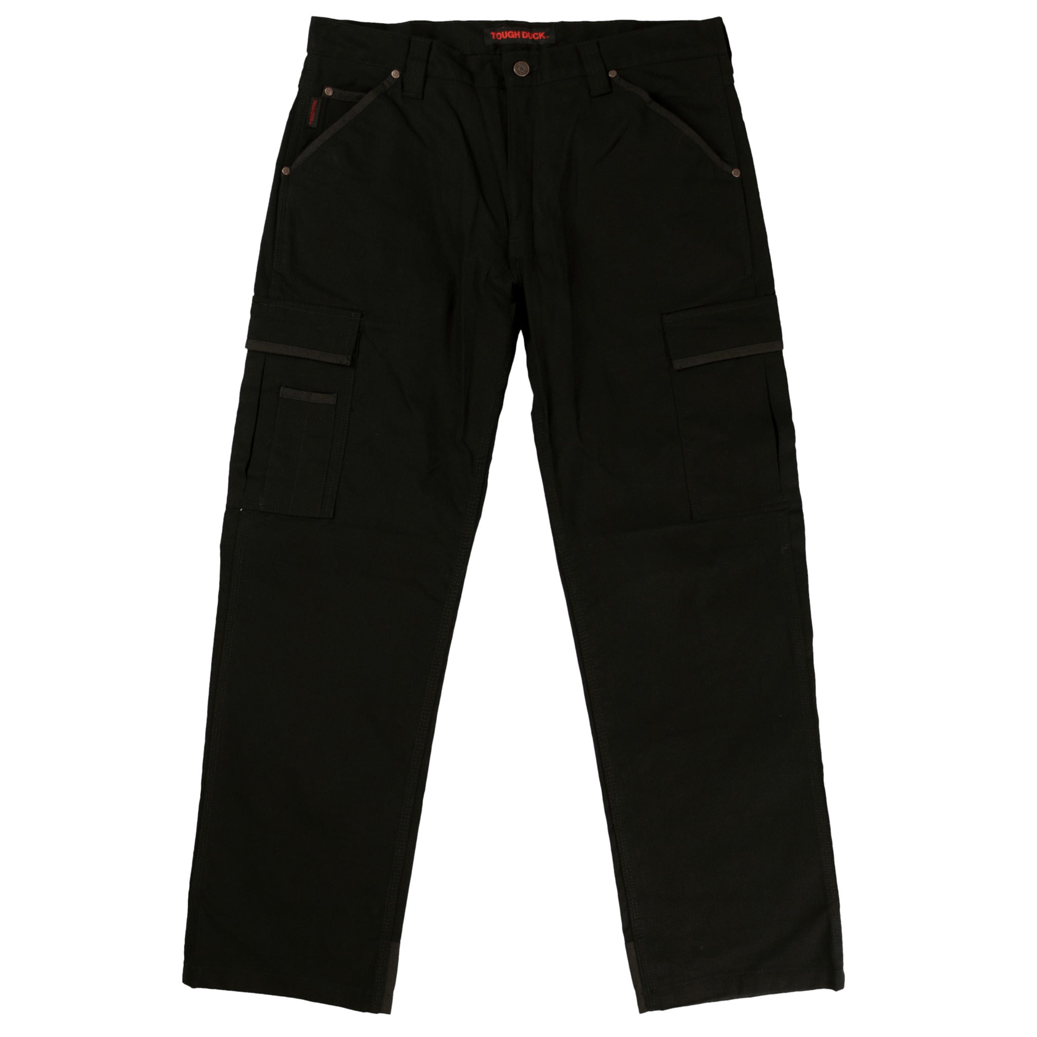 Tough Duck WP01 Heavy Duty Flex Duck Cargo Work Pant | Black | Sizes 30 - 44 Work Wear - Cleanflow