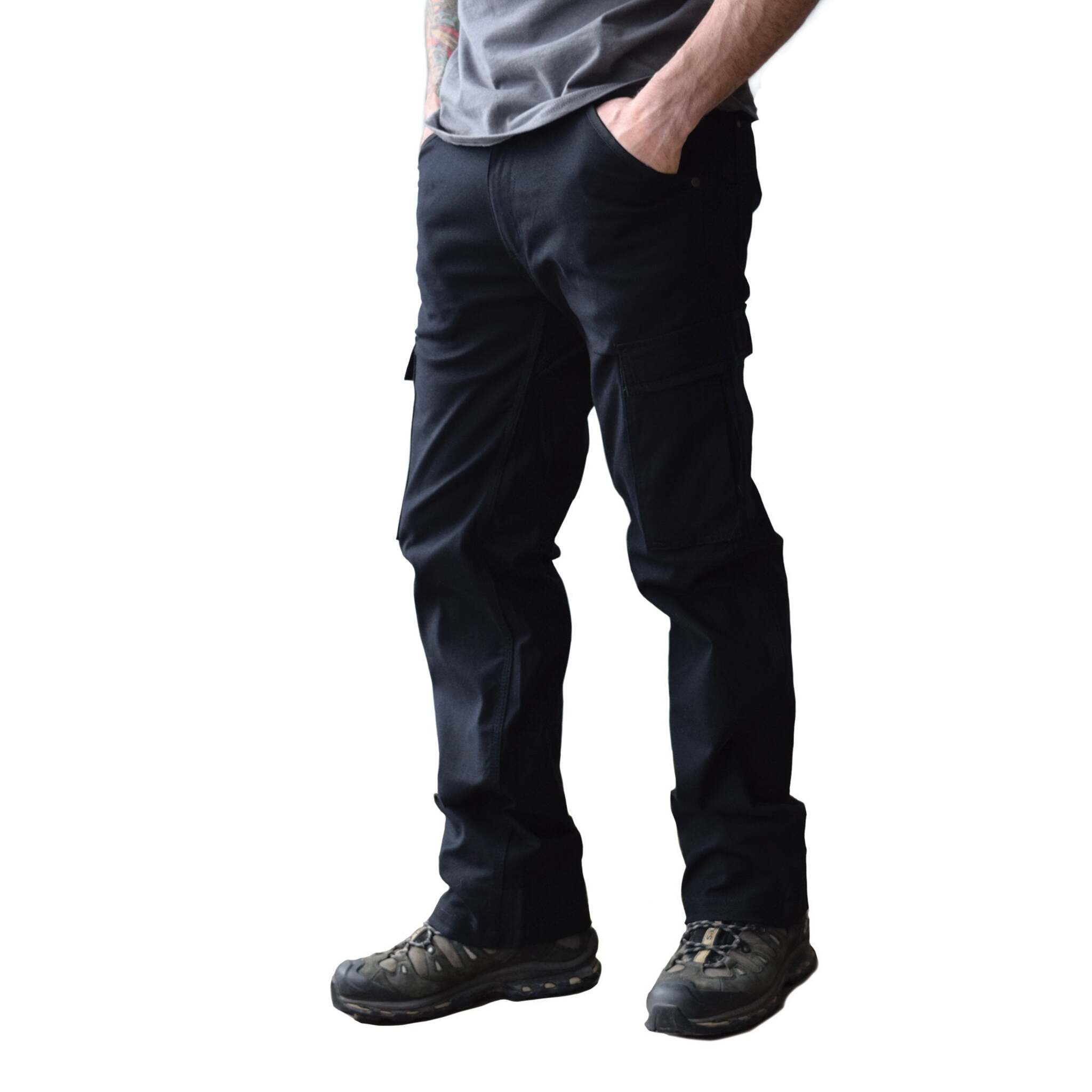 Tough Duck WP01 Heavy Duty Flex Duck Cargo Work Pant | Black | Sizes 30 - 44 Work Wear - Cleanflow