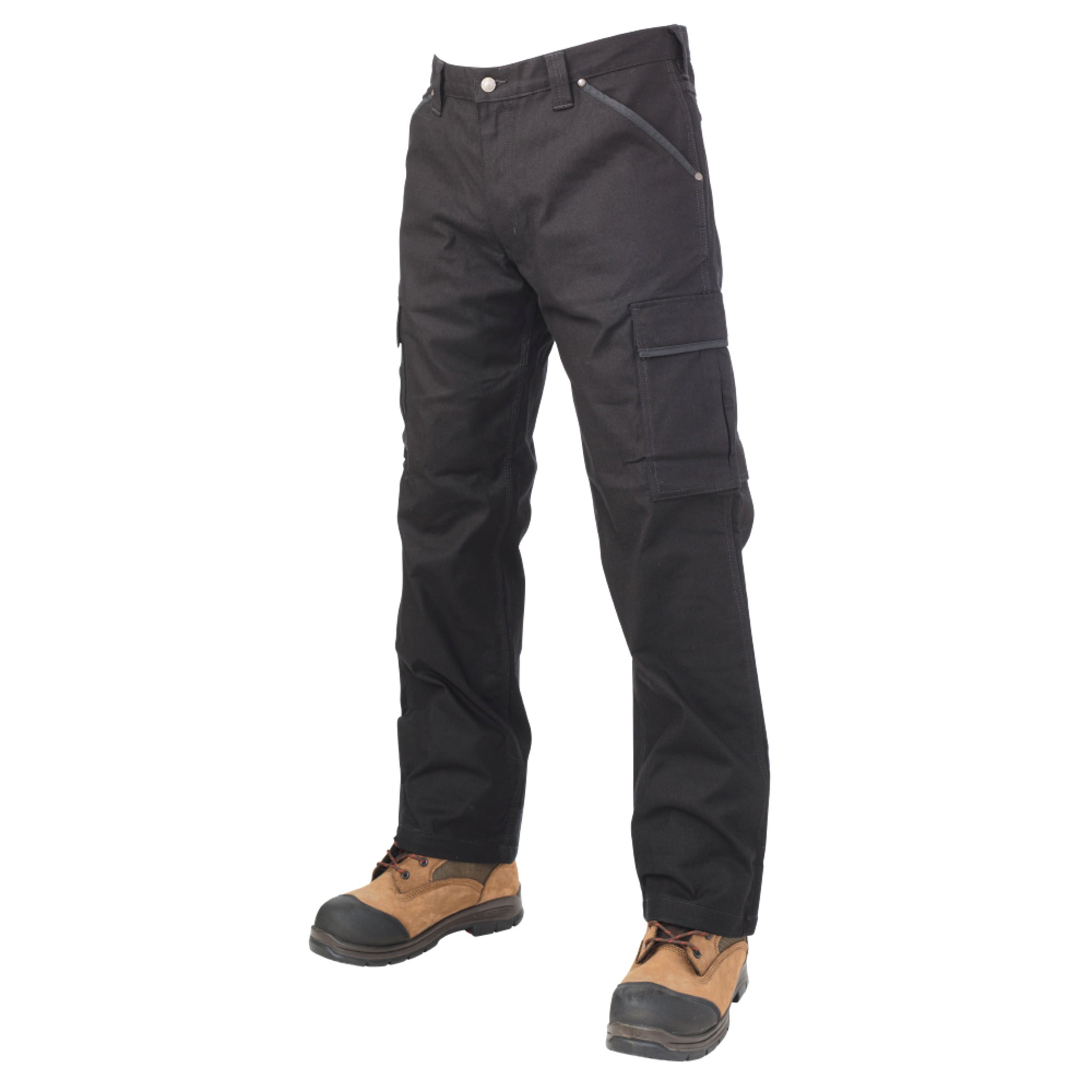 Tough Duck Men's Work Cargo Pants WP01 Flex Duck Cotton Heavy Duty, Reinforced Pockets, Stretchable Smart Duck Fabric, Durable Workwear | Sizes 30-44