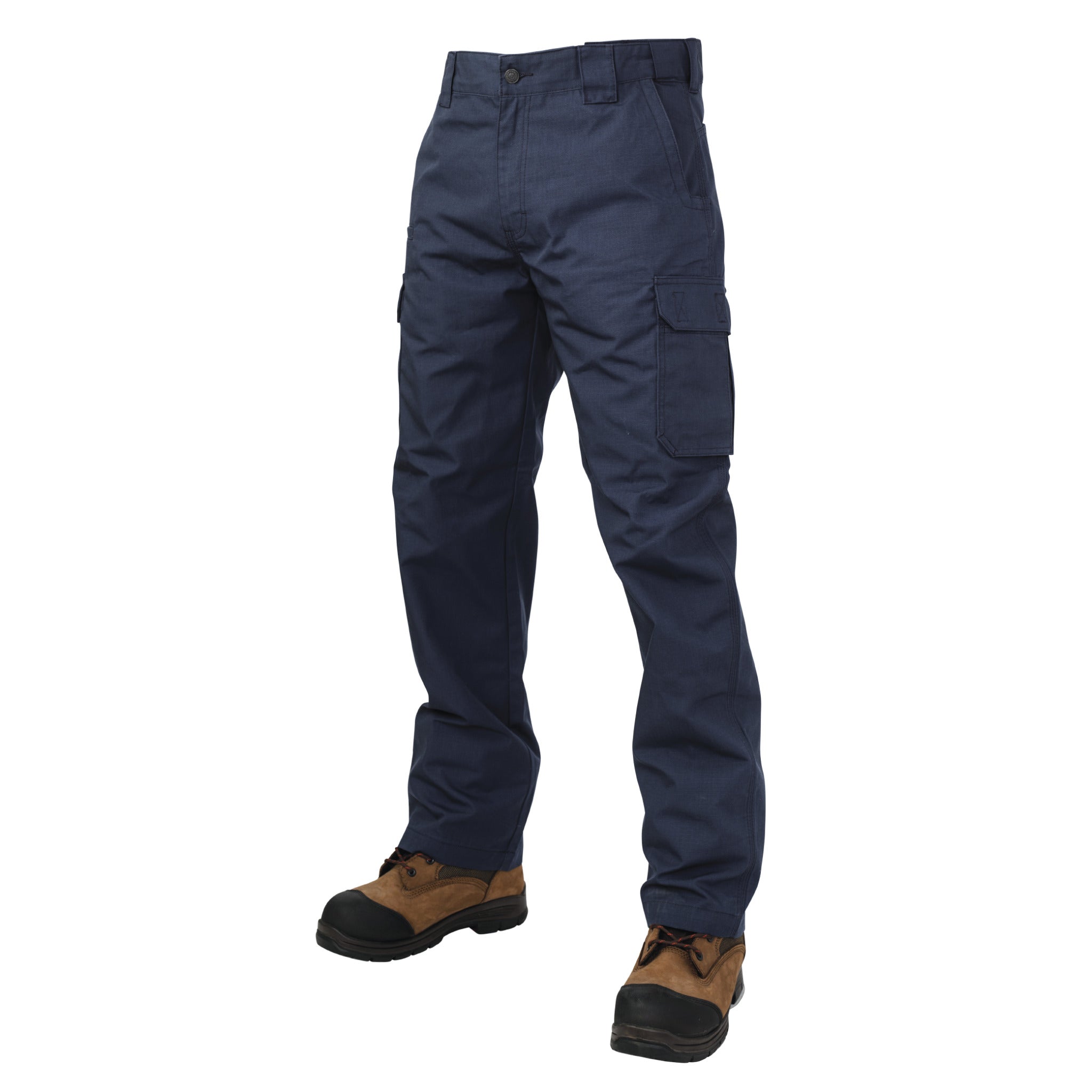 Tough Duck Men's Cargo Work Pants WP11 - Ripstop Fabric, Expandable Waist, Stain Repellent, Triple Stitched, Gripper Elastic, Multi-Pocket, Durable Workwear | Sizes 30-52