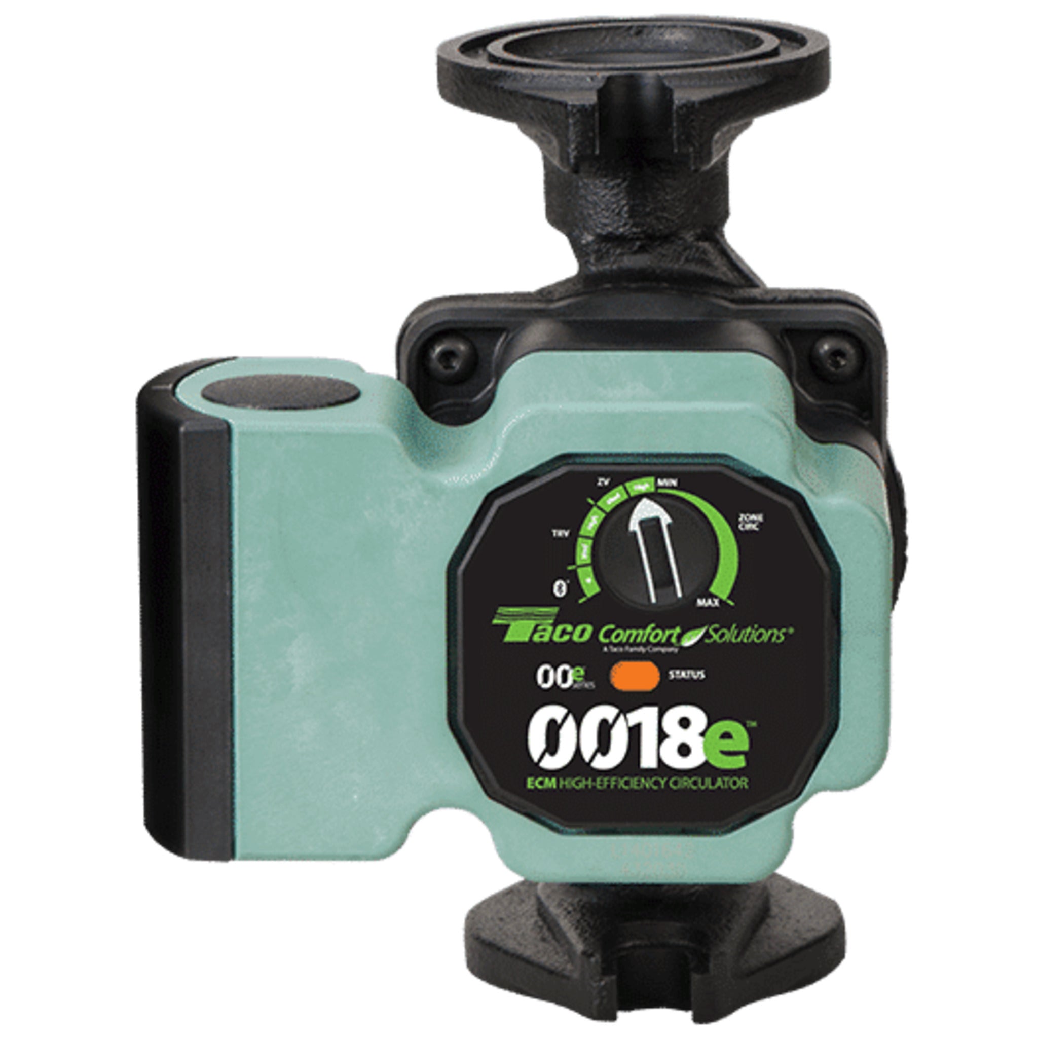 Taco 0018e ECM High-Efficiency Circulator with Bluetooth® Connectivity - Smart Water Pump with Mobile App Controls for Hydronic Systems