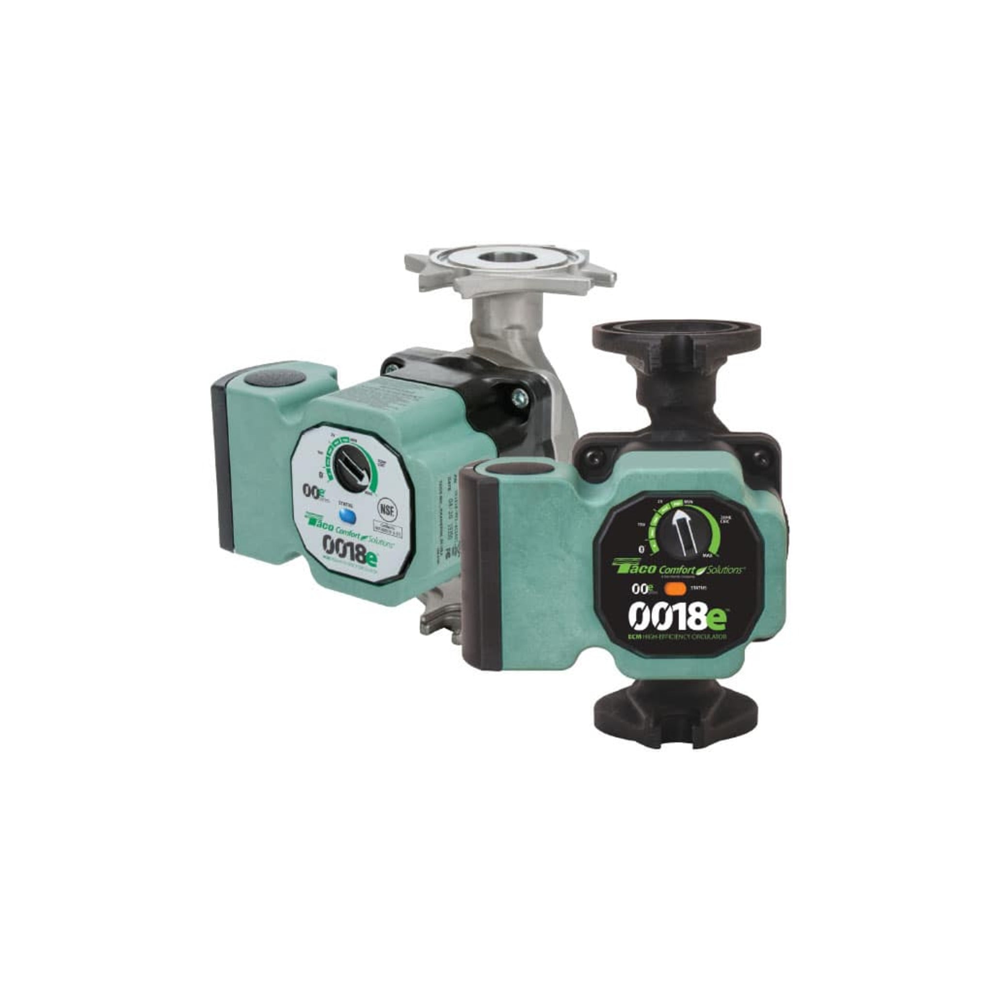 Taco 0018e ECM High-Efficiency Circulator with Bluetooth® Connectivity - Smart Water Pump with Mobile App Controls for Hydronic Systems