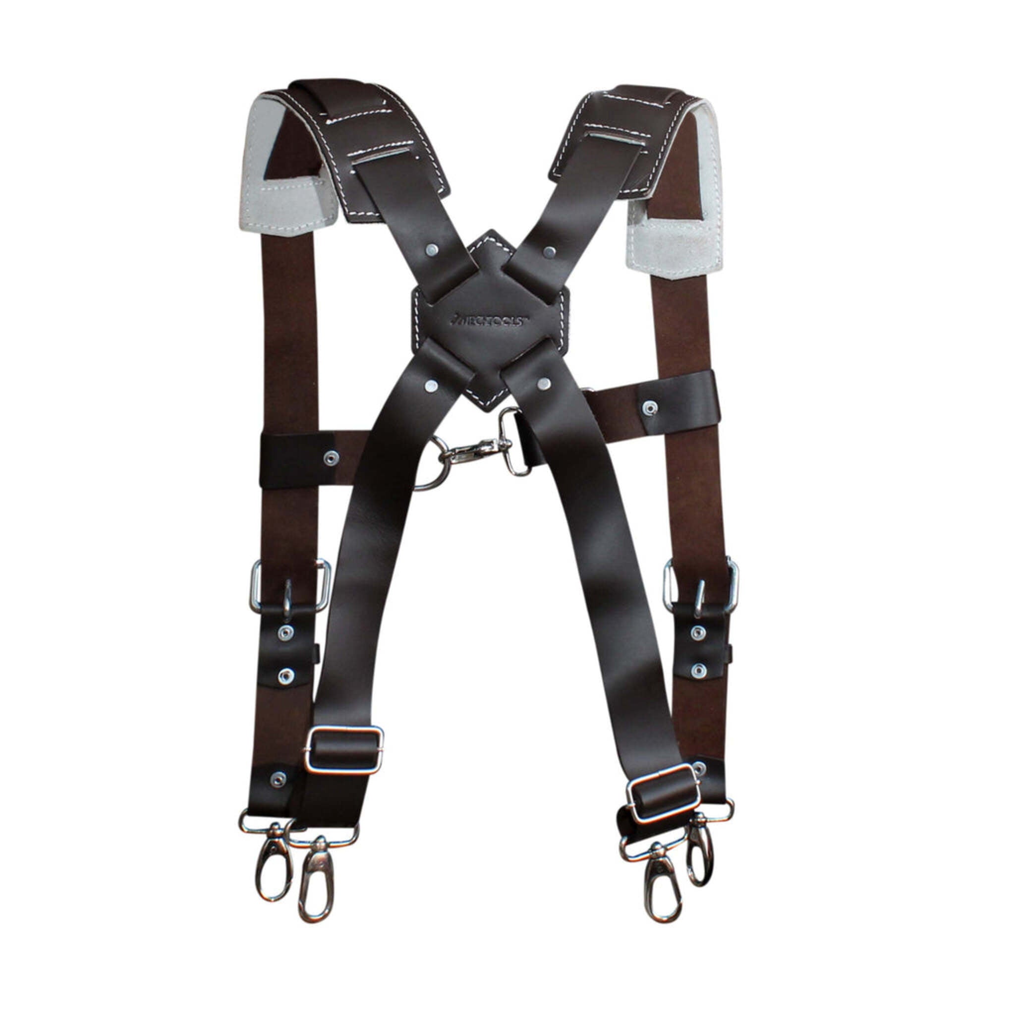 MECHTOOLS Suspenders with Thick Leather Straps for Men