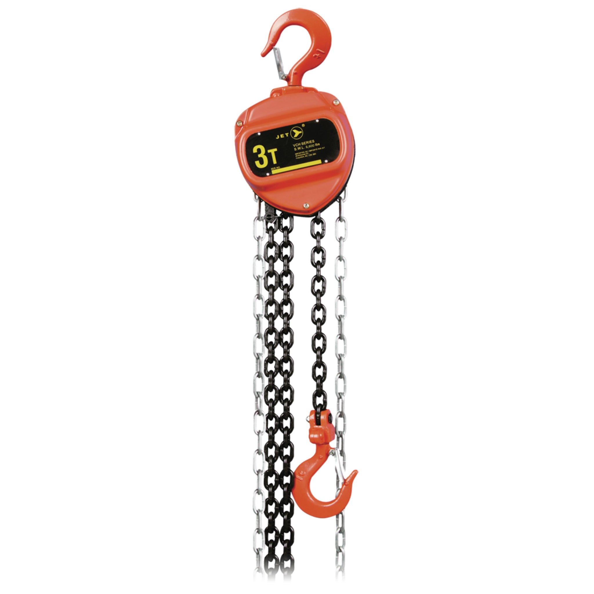 Jet VCH Series Standard Duty Chain Hoists Shop Equipment - Cleanflow