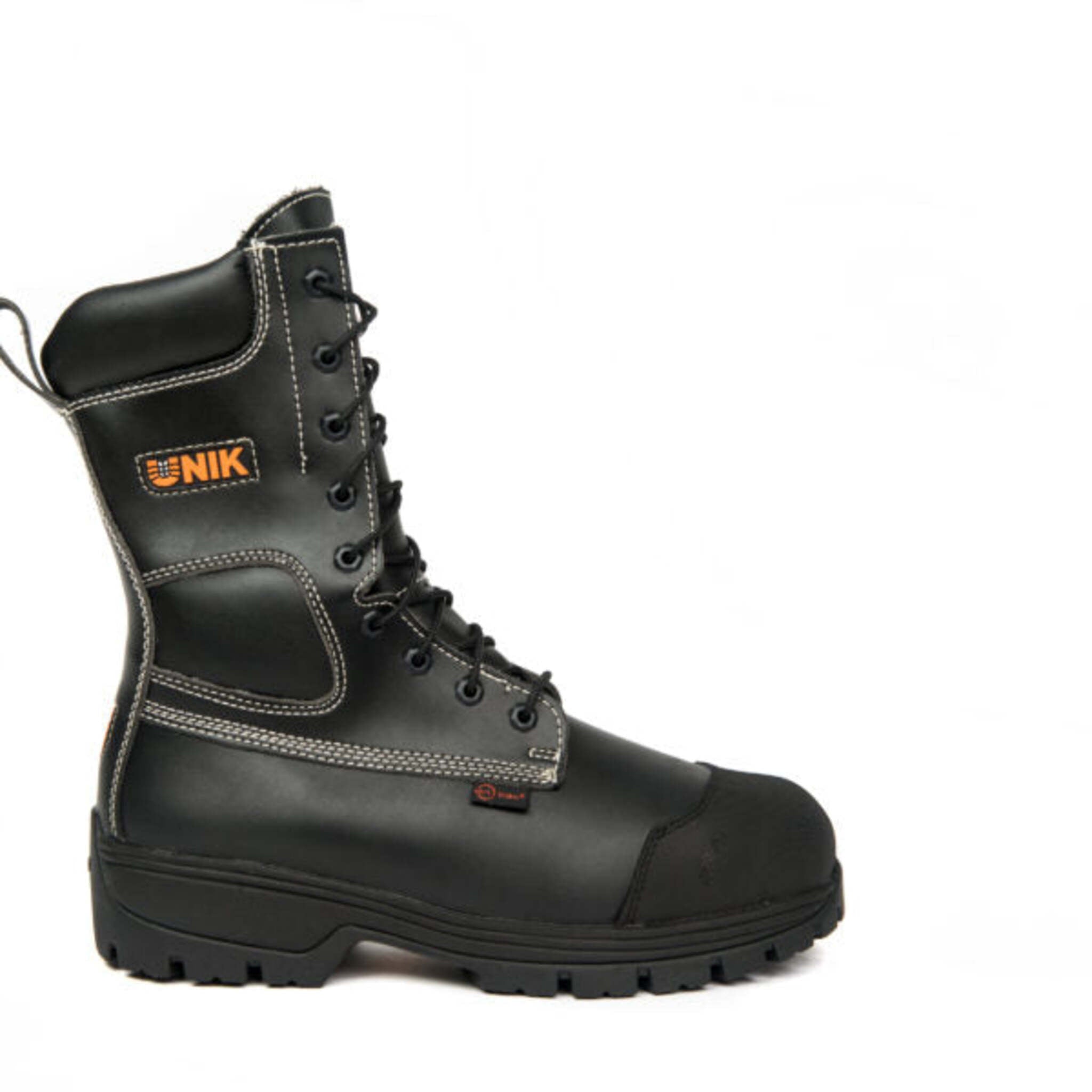 Unik Men's Safety Work Boots Terminator 10" Tecno Fiber Chemical Resistant Waterproof with Rubber Bumper Toe  | Sizes 4-13