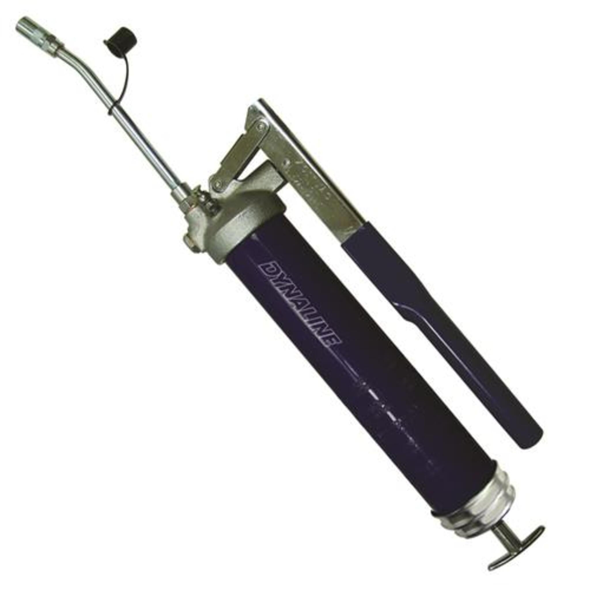 Dynaline Premium Heavy Duty Grease Gun | Cast Iron Pump, 10,000 PSI, Variable Stroke, Chrome Finish, 6" Extension | Precision Lubrication Tool