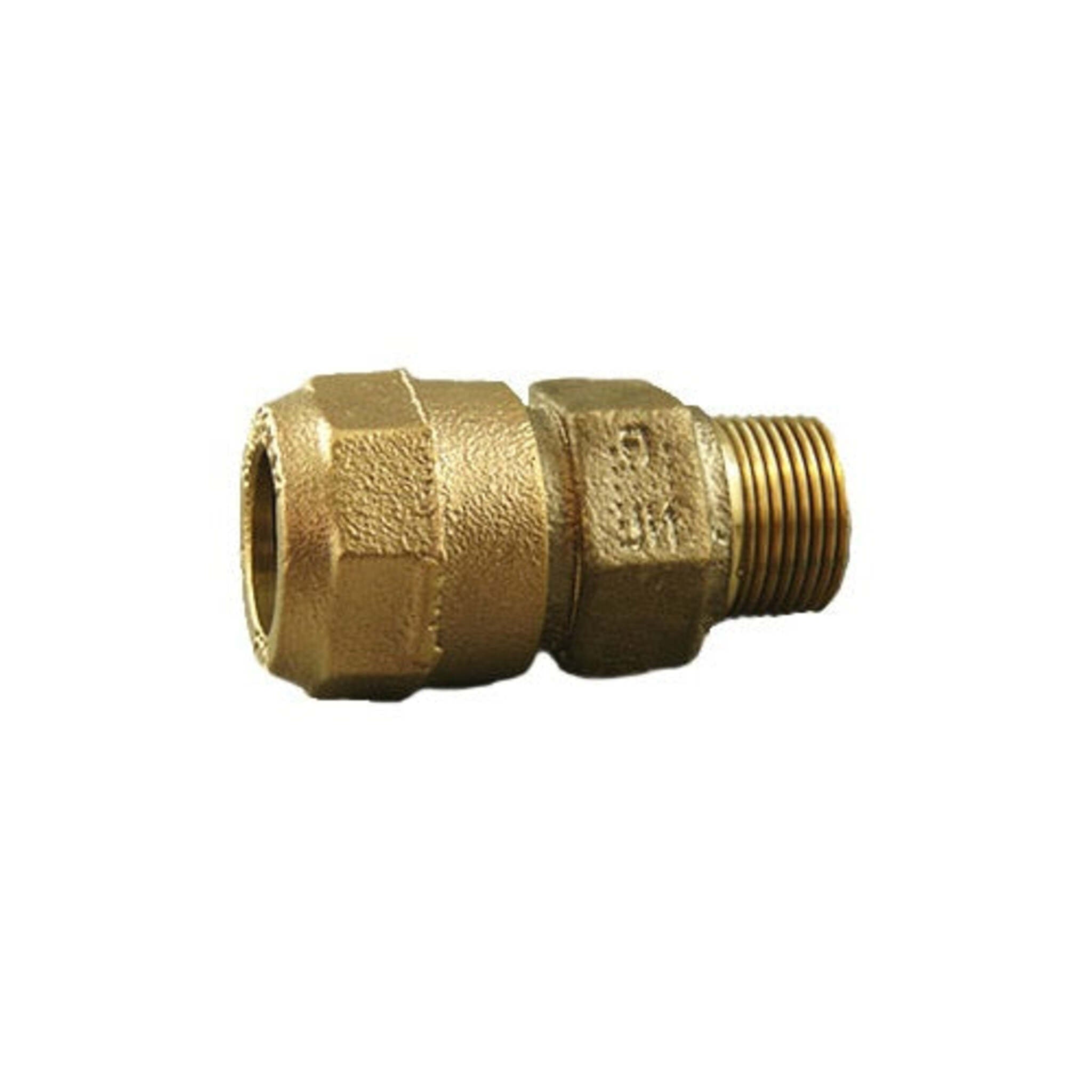 LF Brass Compression x Male Pipe Thread Adapter Copper Tube Size – CTS & HDPE to FPT Transitions | 300 PSI | AWWA & NSF Certified