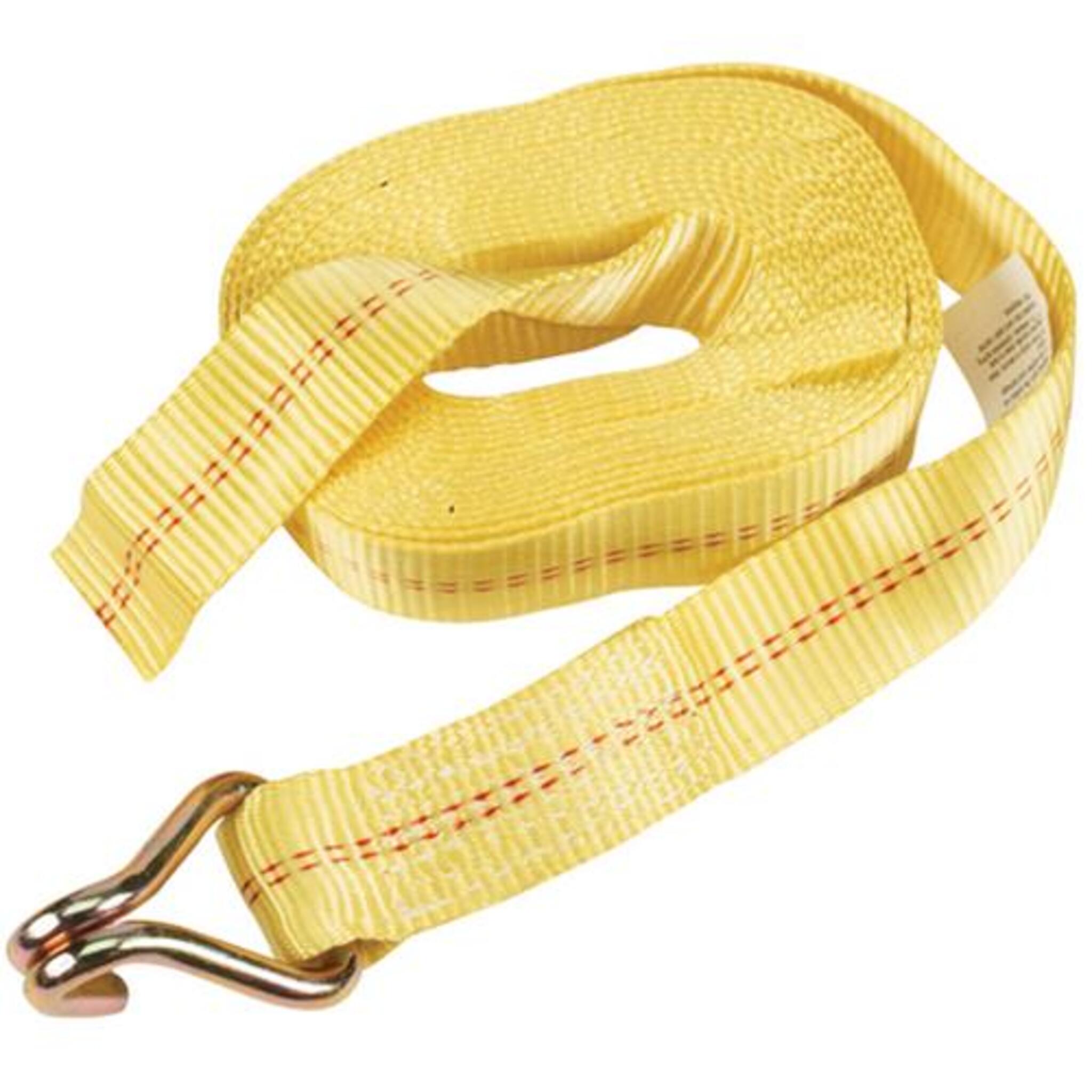 Dynaline Winch Strap 4" x 40-Ft with J Hook