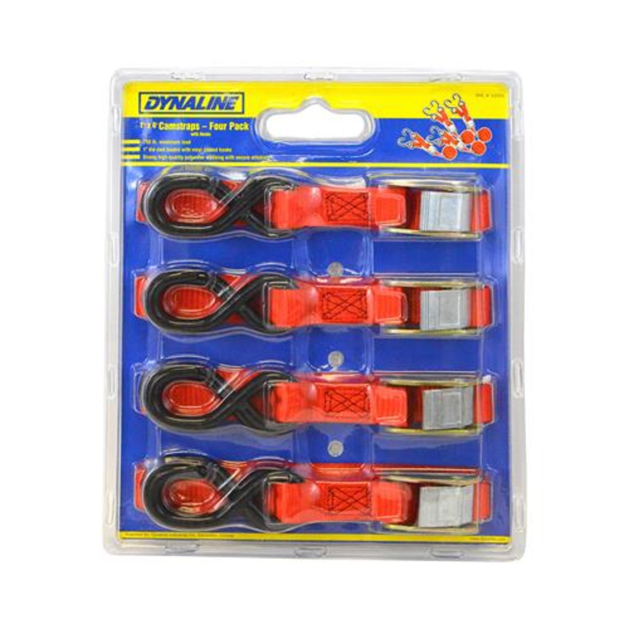 Dynaline Red Cam Straps 1 x 6" | 4pk