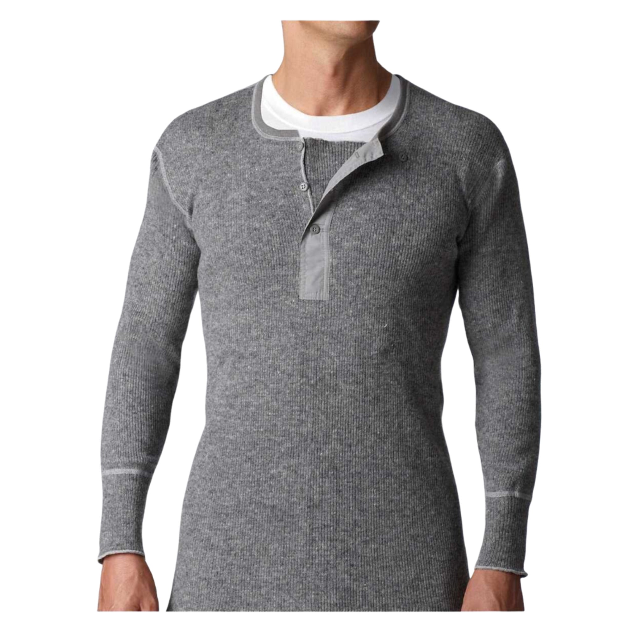 Stanfield's 1315 Heavy Weight Wool Long Sleeve Shirt | Grey | Sizes S - 3XL Work Wear - Cleanflow