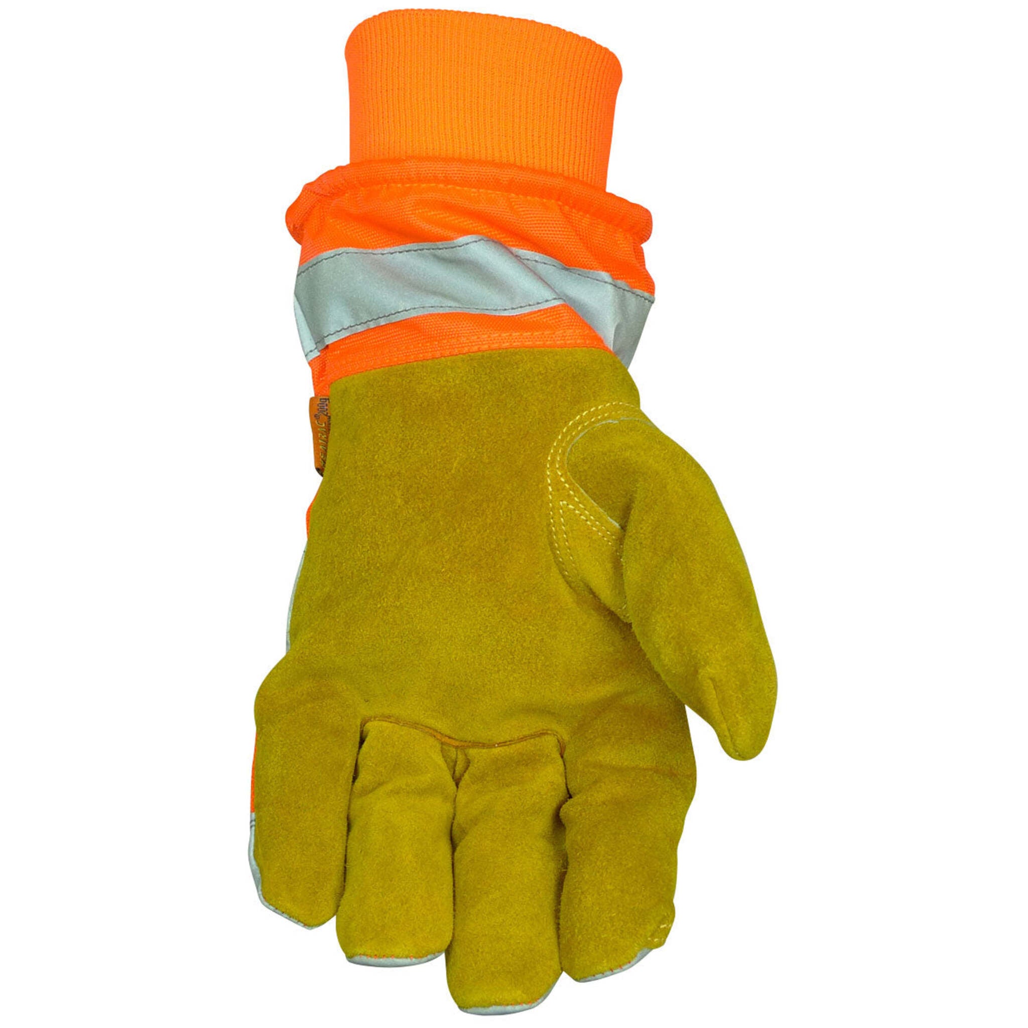 Caiman 1353 Cowhide Waterproof Winter Work Gloves - Heatrac Insulated, Hi-Vis, Reinforced Palm, Ideal for Cold Weather, Construction & Heavy Duty