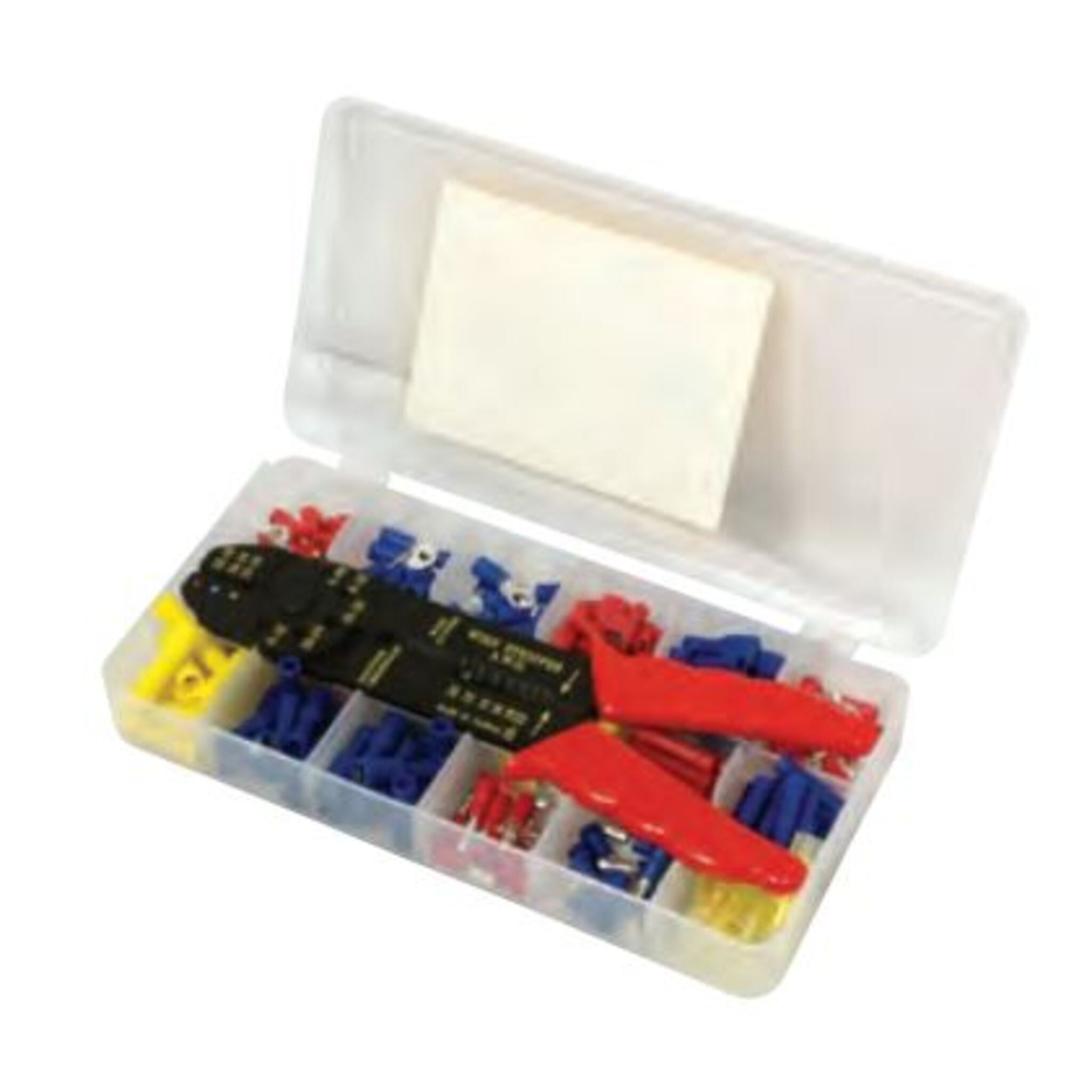 Techspan Solderless Terminal Assortment Kit with Crimp Tool – 175 Piece