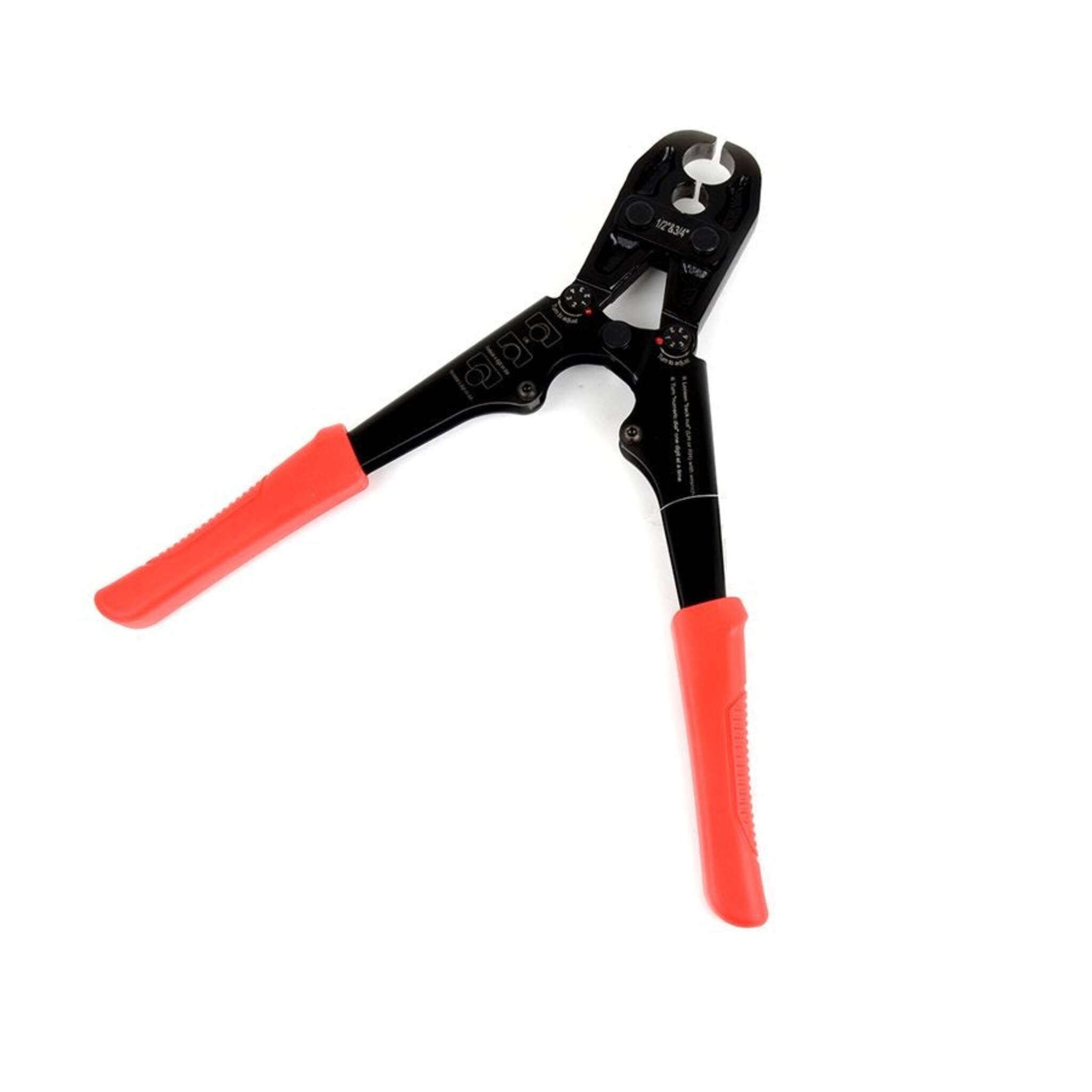 Firm Grip PEX Combo Crimp Tool for 1/2" and 3/4" Pex Pipes Tubing and Fittings - Cleanflow