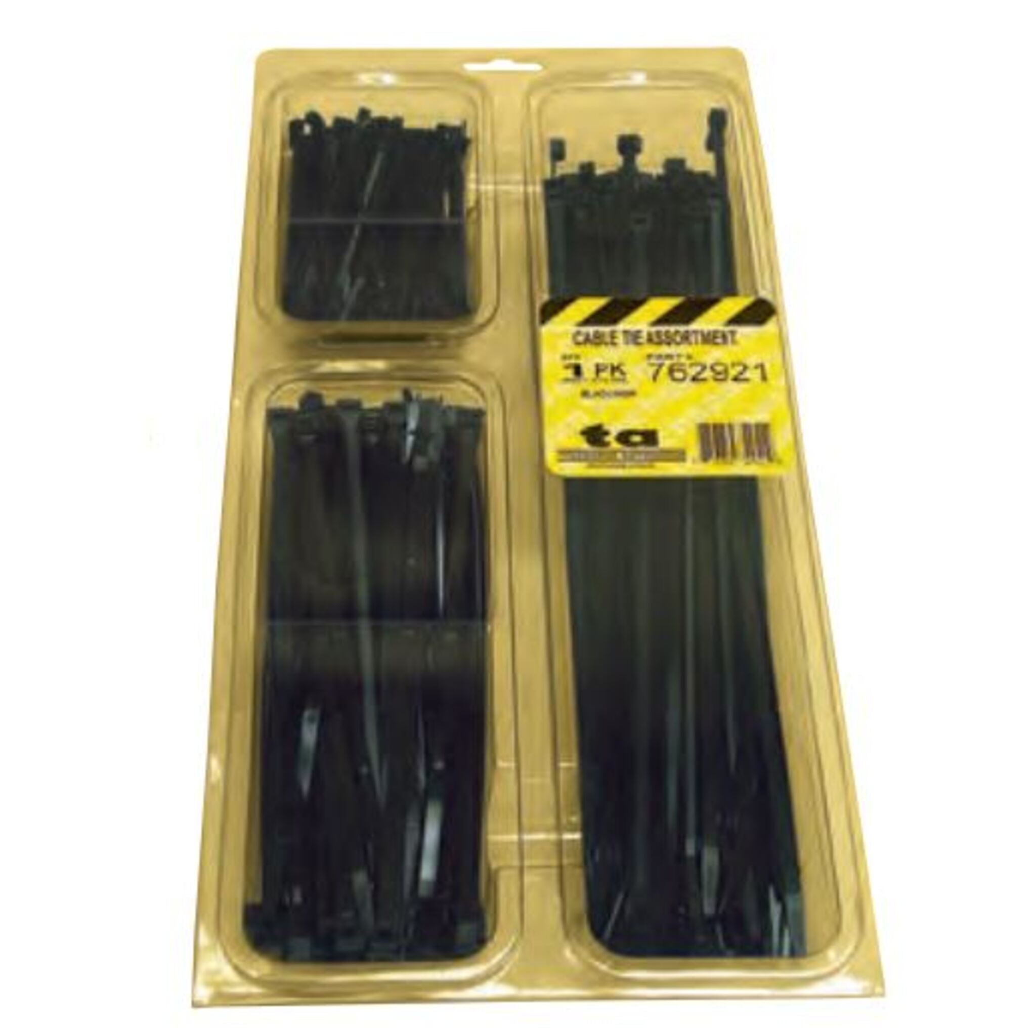 Techspan Black Cable Tie Assortment – 400 Pcs