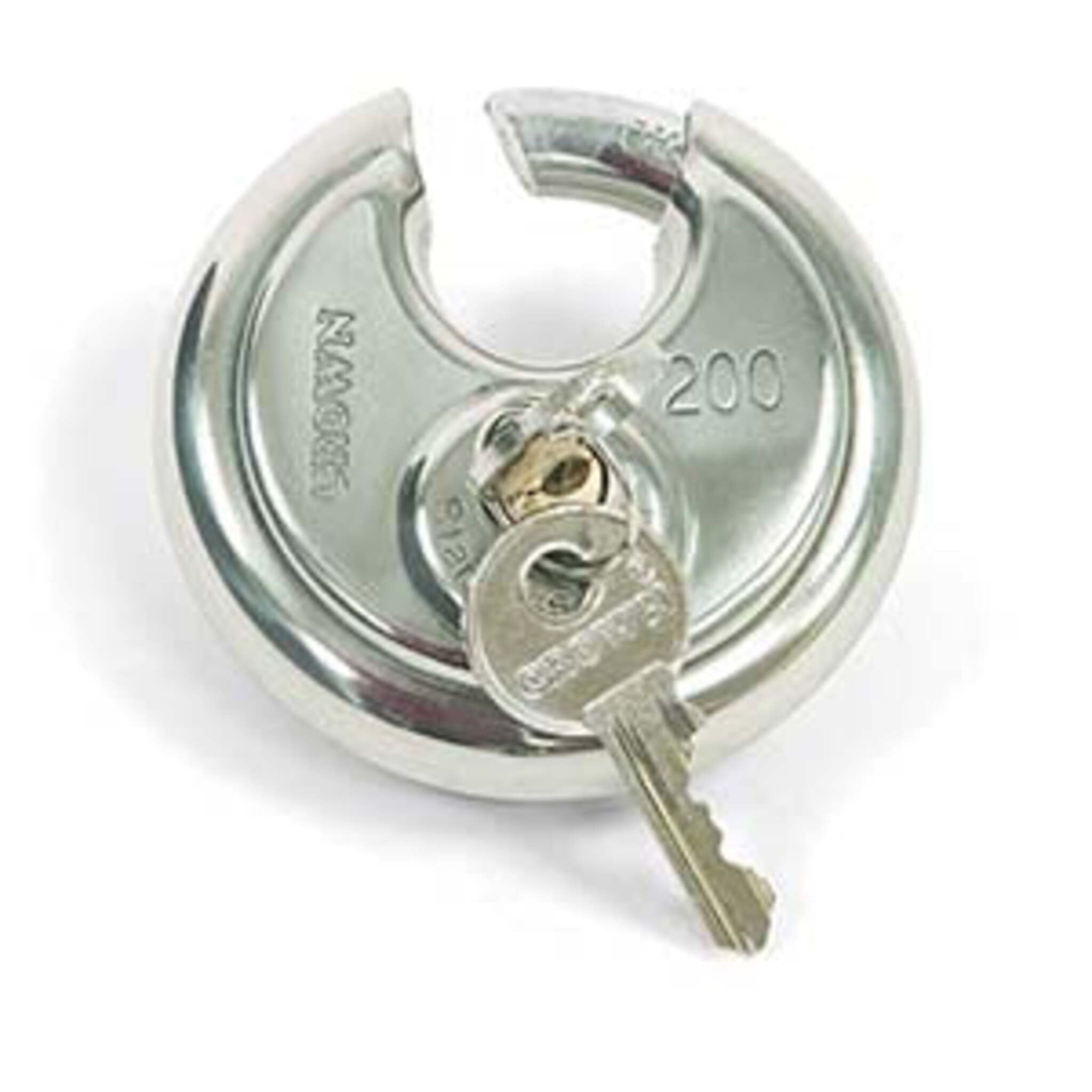 Stainless Steel Disc Padlock - 70mm Shackle - Keyed Alike Facility Safety - Cleanflow