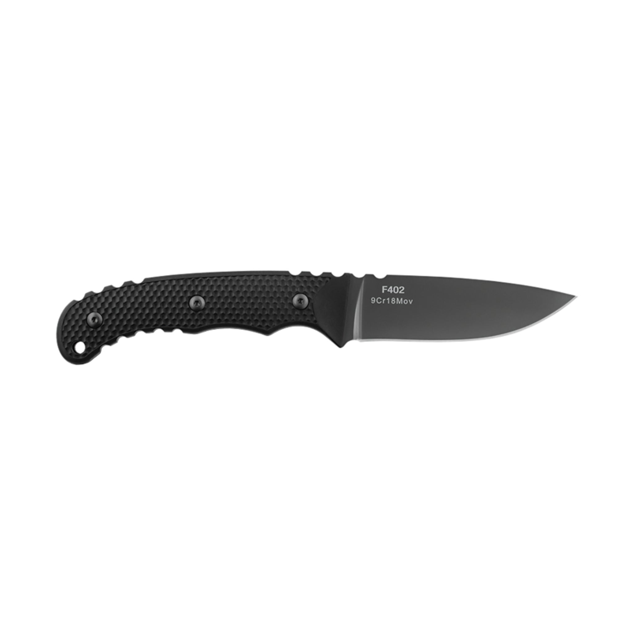 Coast® F402 Fixed Blade Utility Knife - 4in Titanium-Nitride Coated Stainless Steel Blade, Ergonomic Handle, Belt Sheath, Ideal for Hunting & Utility