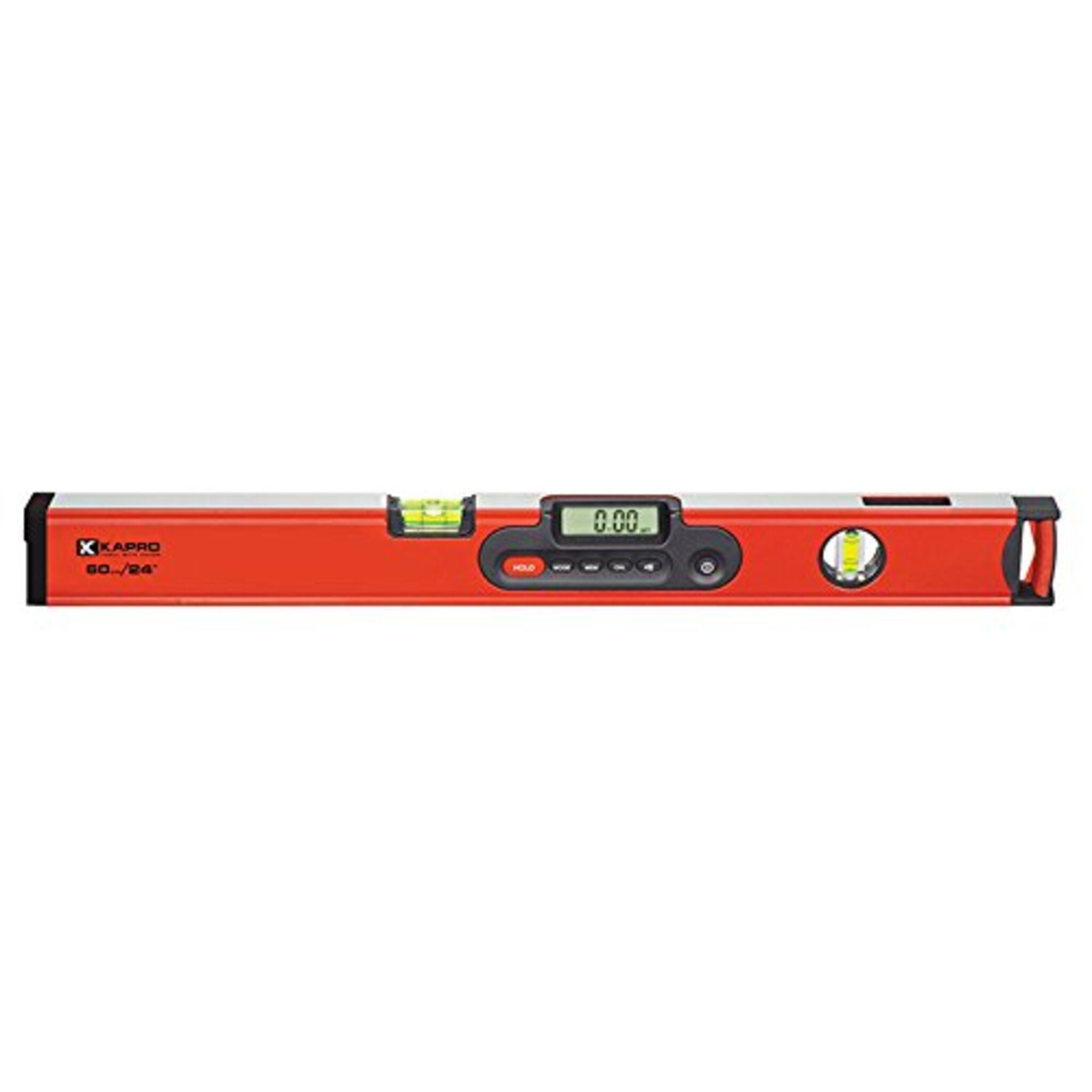 Kapro Magnetic Digital Level with Laser Pointer - Plumb Site® Dual-View Vial, Ergo Grip Handles, 450 Tilted LCD, and Shockproof End Caps for Precision