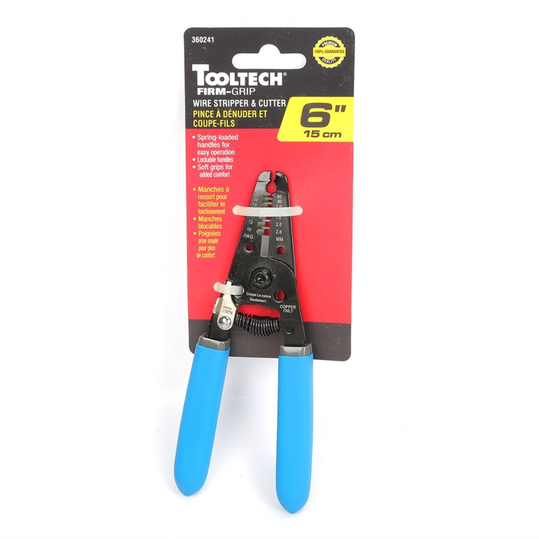 ToolTech Spring-Loaded Wire Stripper & Cutter