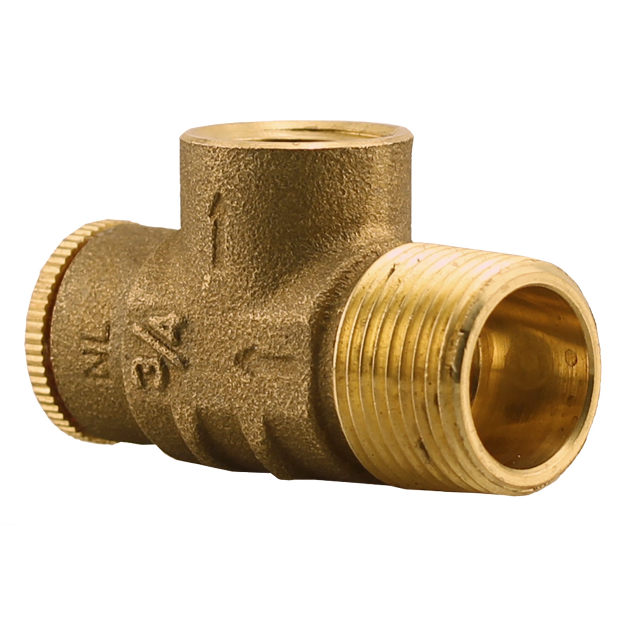 Lead-Free Brass Pressure Relief Valve – 75 PSI Pre-Set, NSF Rated, Durable, Halts Overpressure for Cold Water Systems in Residential/Commercial Areas