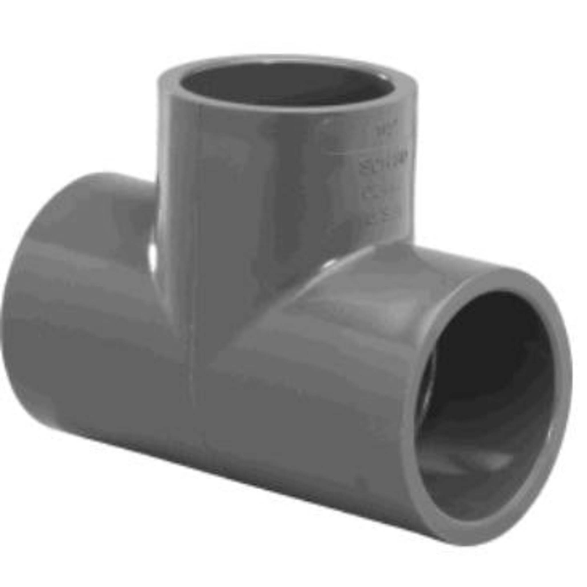 Lasco 1/2" to 6" Schedule 80 PVC Socket Weld Tee Fitting Fittings and Valves - Cleanflow