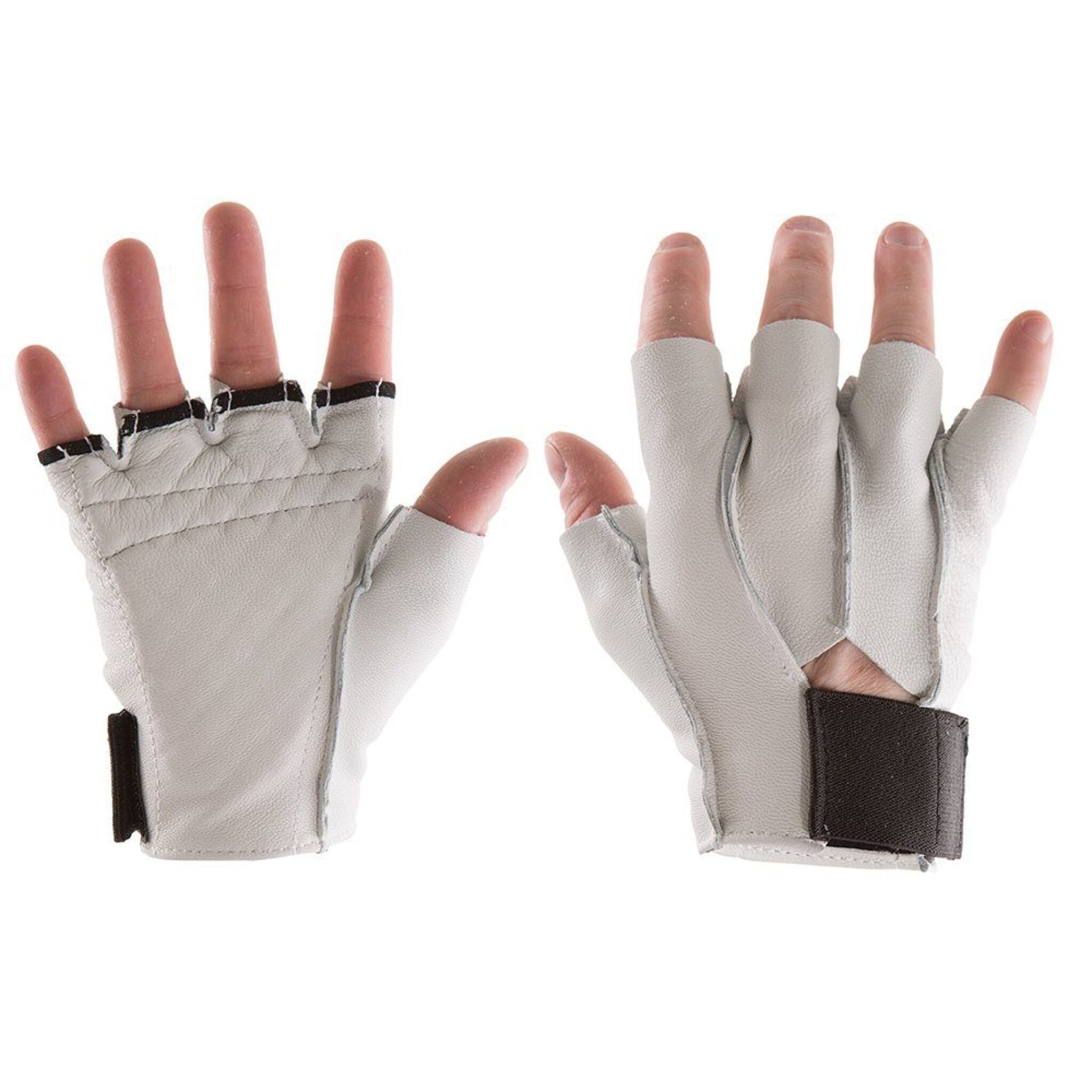 Impacto 460-30 Anti-Impact Pearl Leather Series Half Finger Construction Glove with VEP Impact Protection Ergonomics - Cleanflow