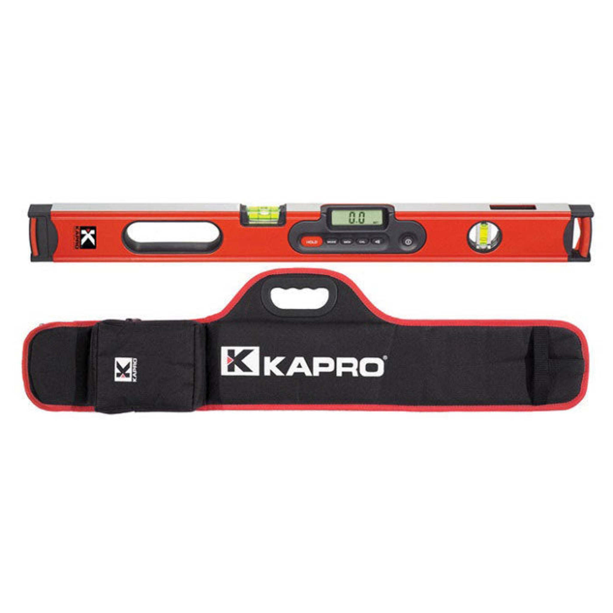 Kapro Digiman Digital Magnetic Level with Case - MEMS Technology, LCD Backlight, 360° Readout, and Hold Function for Professional Precision