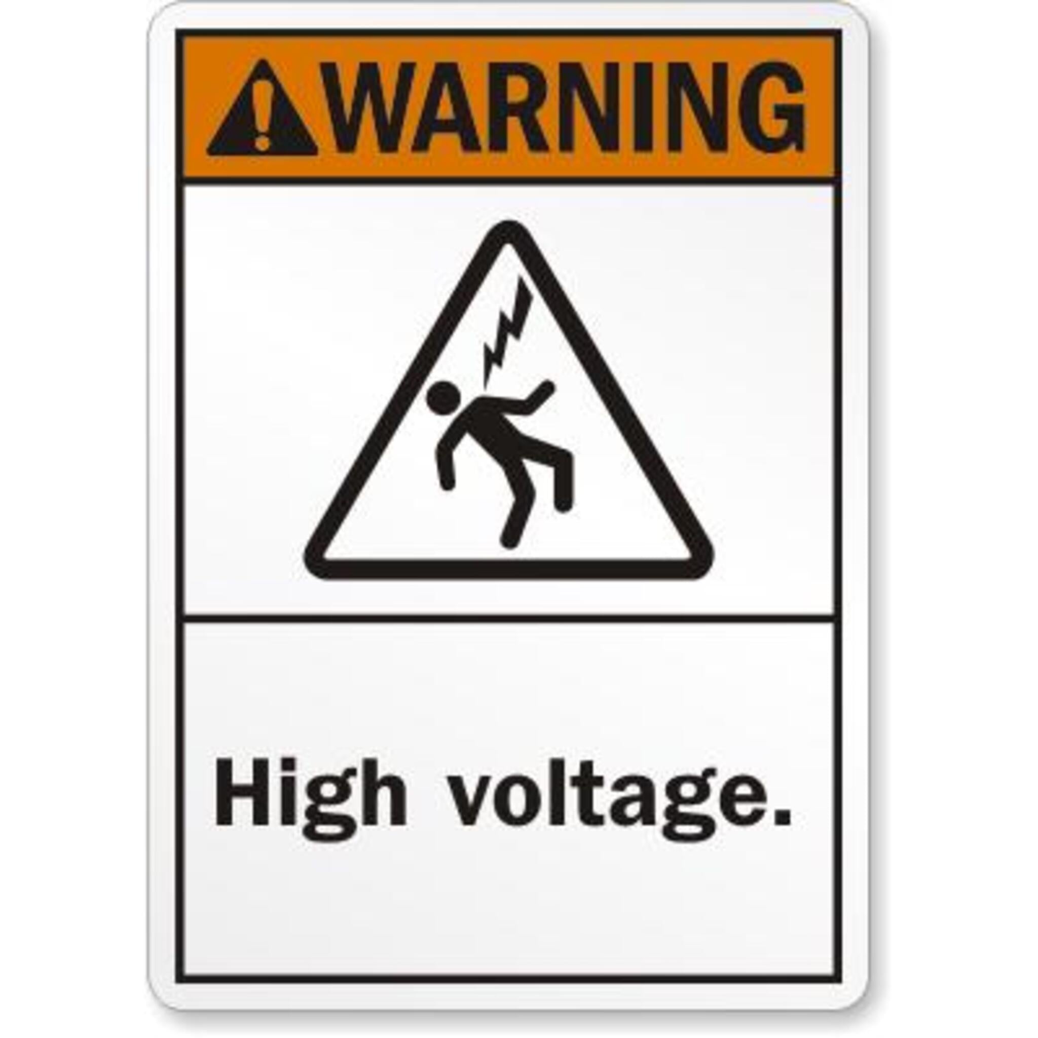 High Voltage Safety Sign Facility Safety - Cleanflow