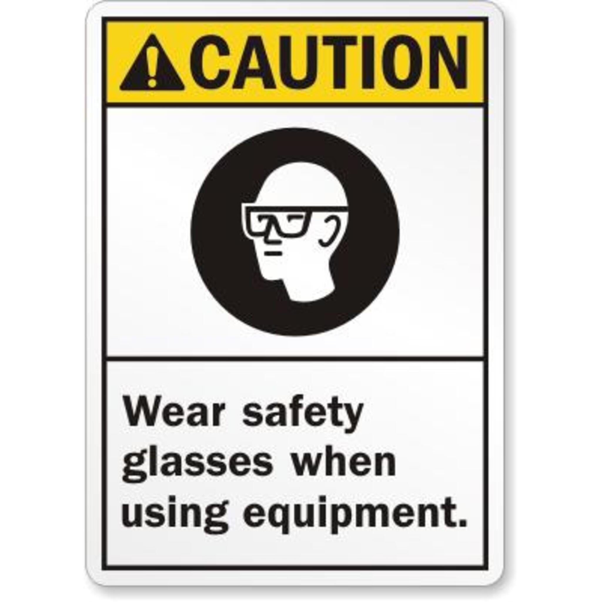 Wear Safety Glasses Safety Sign Facility Safety - Cleanflow