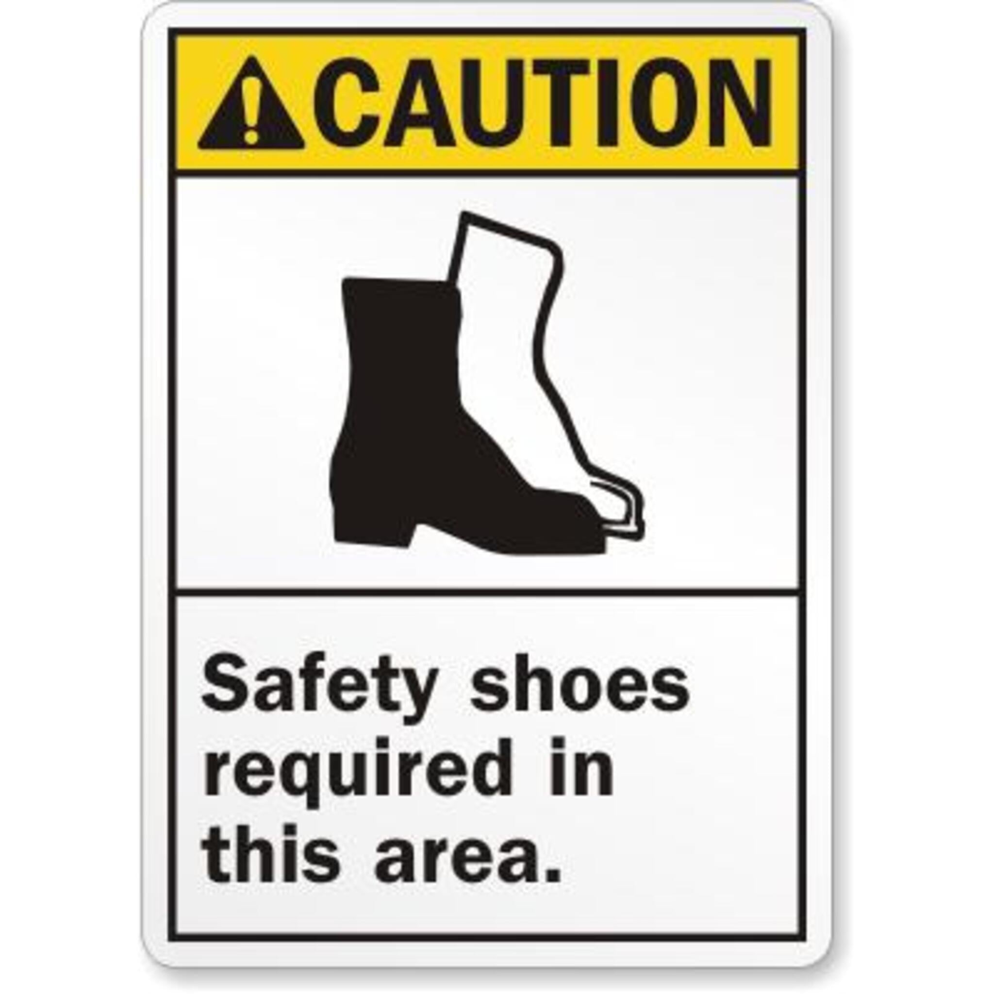 Caution Safety Shoes Required Safety Sign Facility Safety - Cleanflow