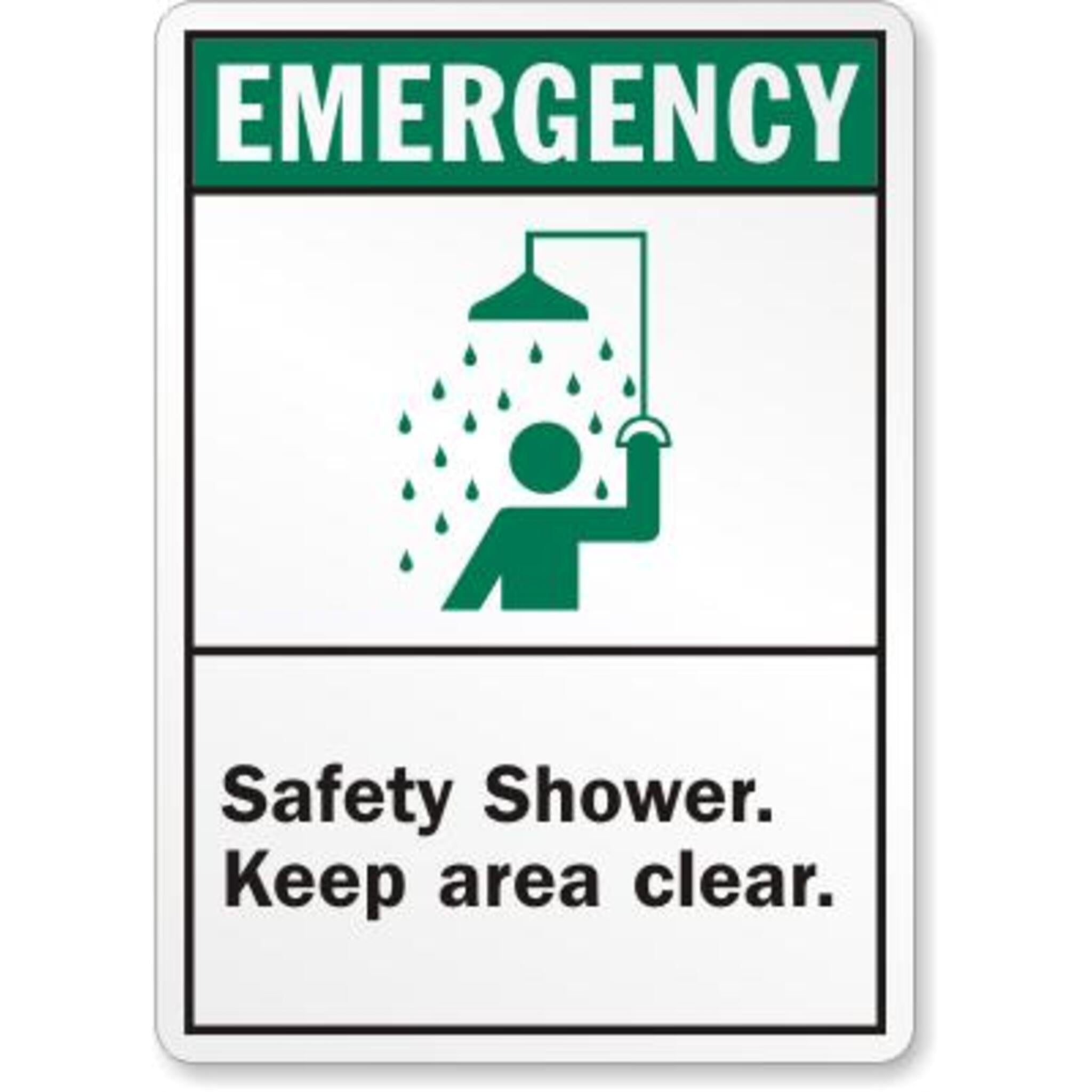 Safety Shower Sign Facility Safety - Cleanflow