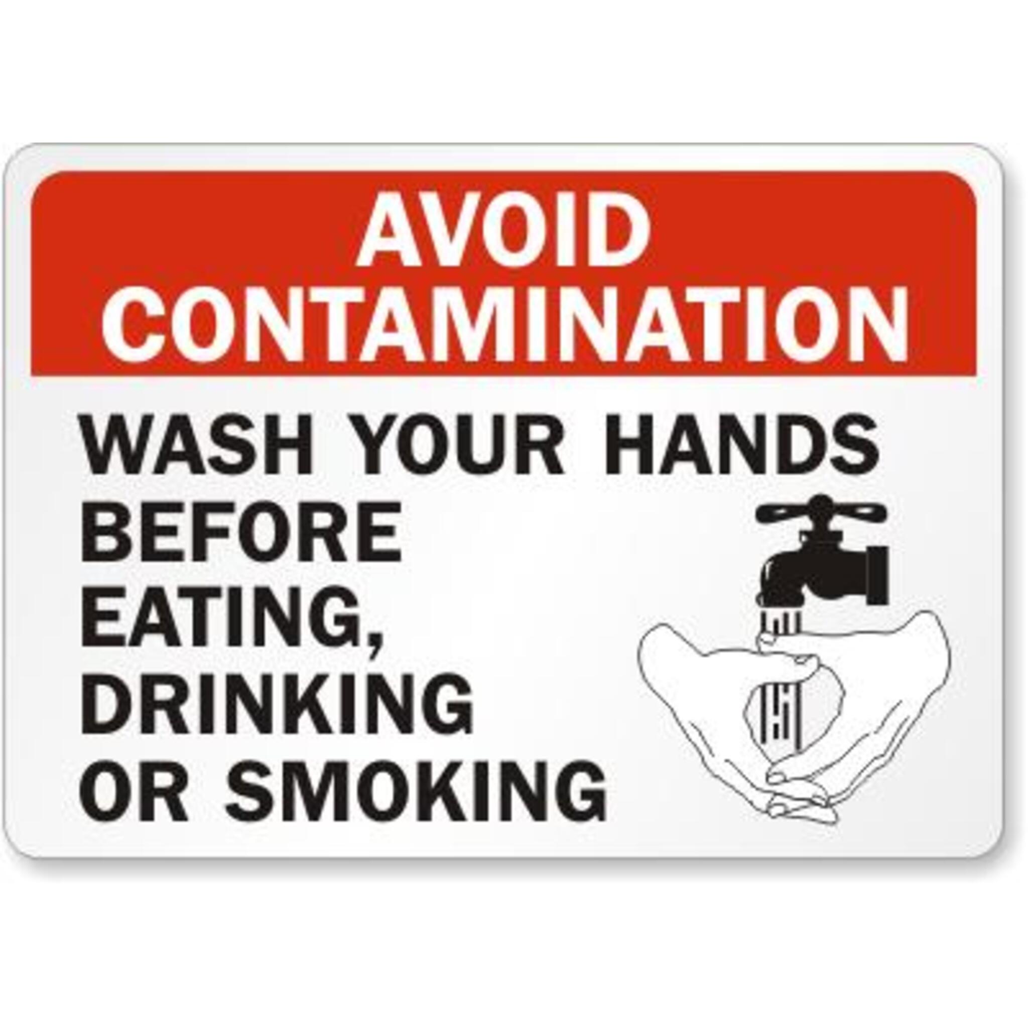 Avoid Contamination Safety Sign Facility Safety - Cleanflow