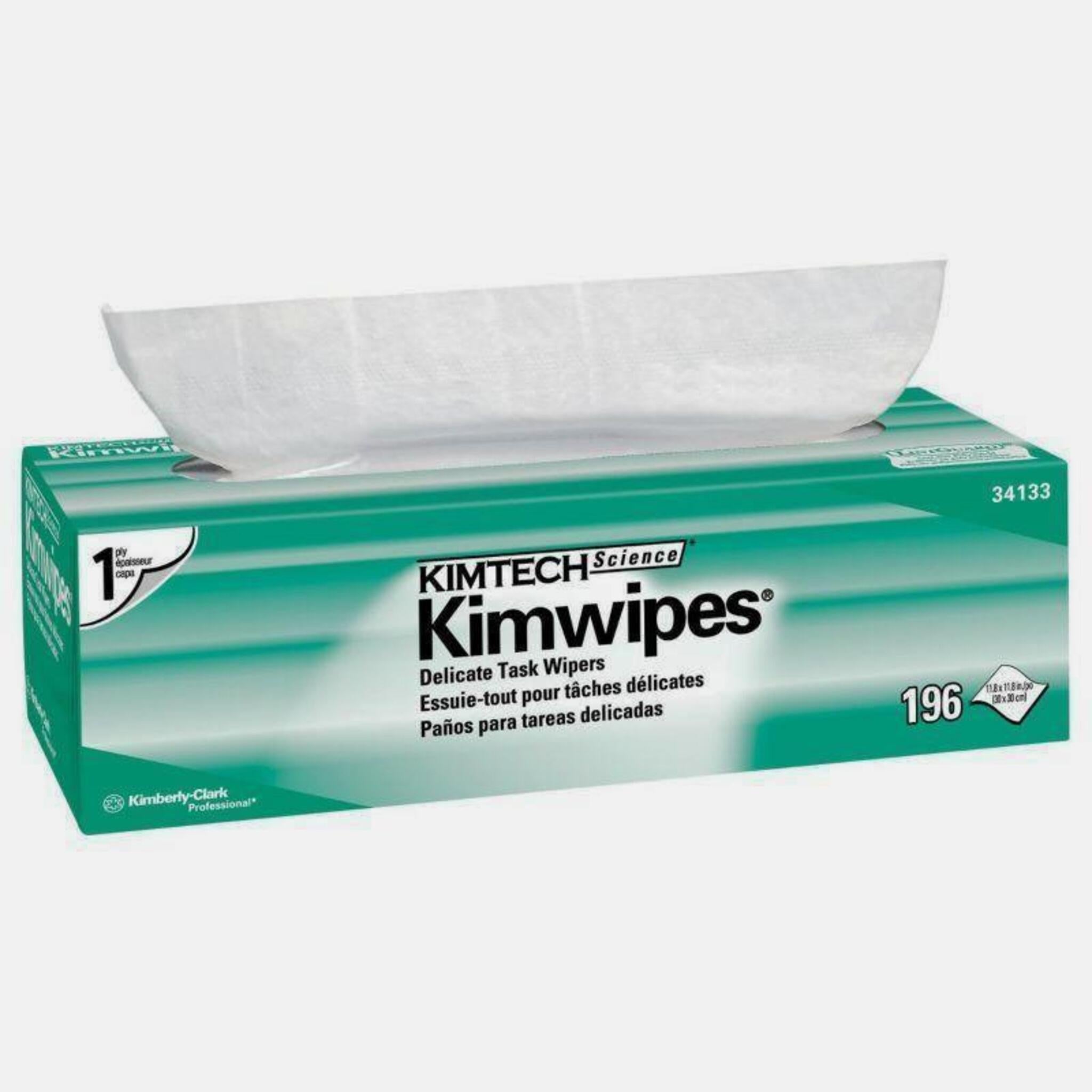 KimTech Kimwipes 34133 Single Ply Delicate Task Wipers | 12" X 12" Water Testing Supplies - Cleanflow