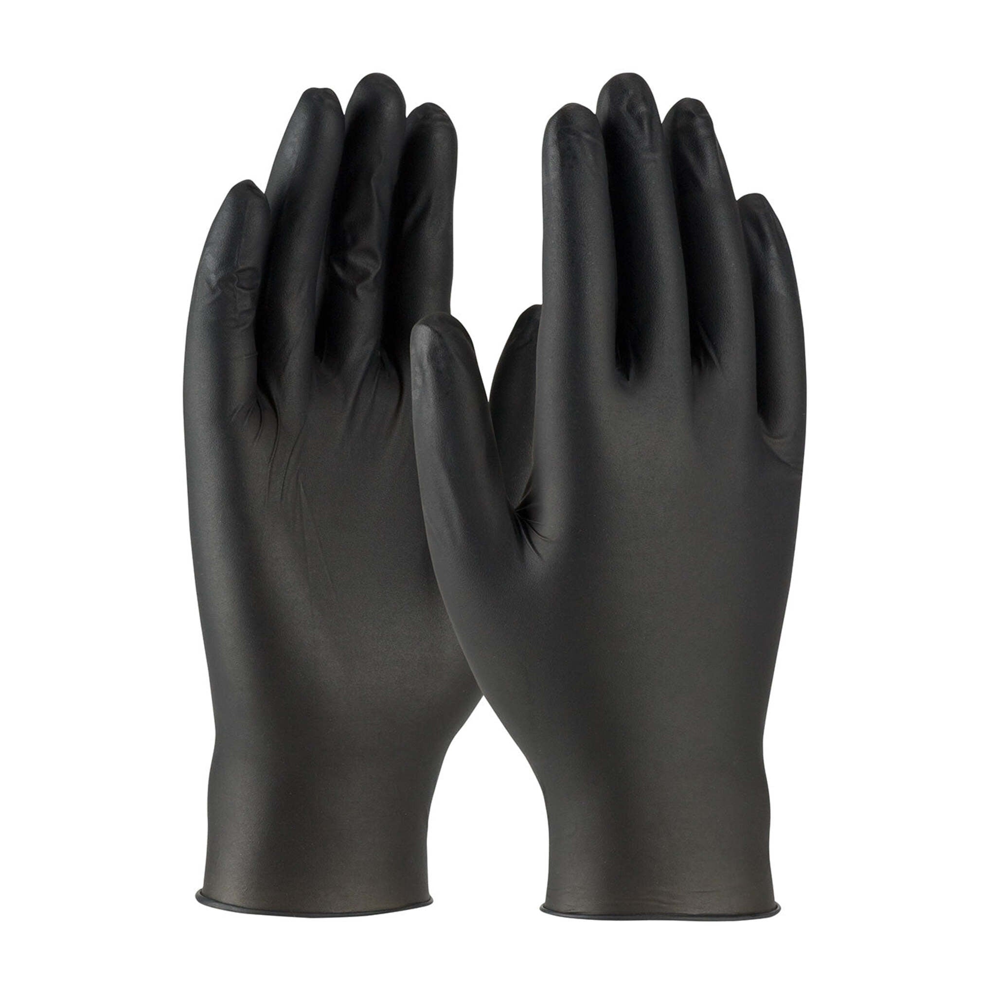 Ambi-Dex® Axle Black Powder-Free Disposable Textured Nitrile Gloves - 4 Mil - Box of 100