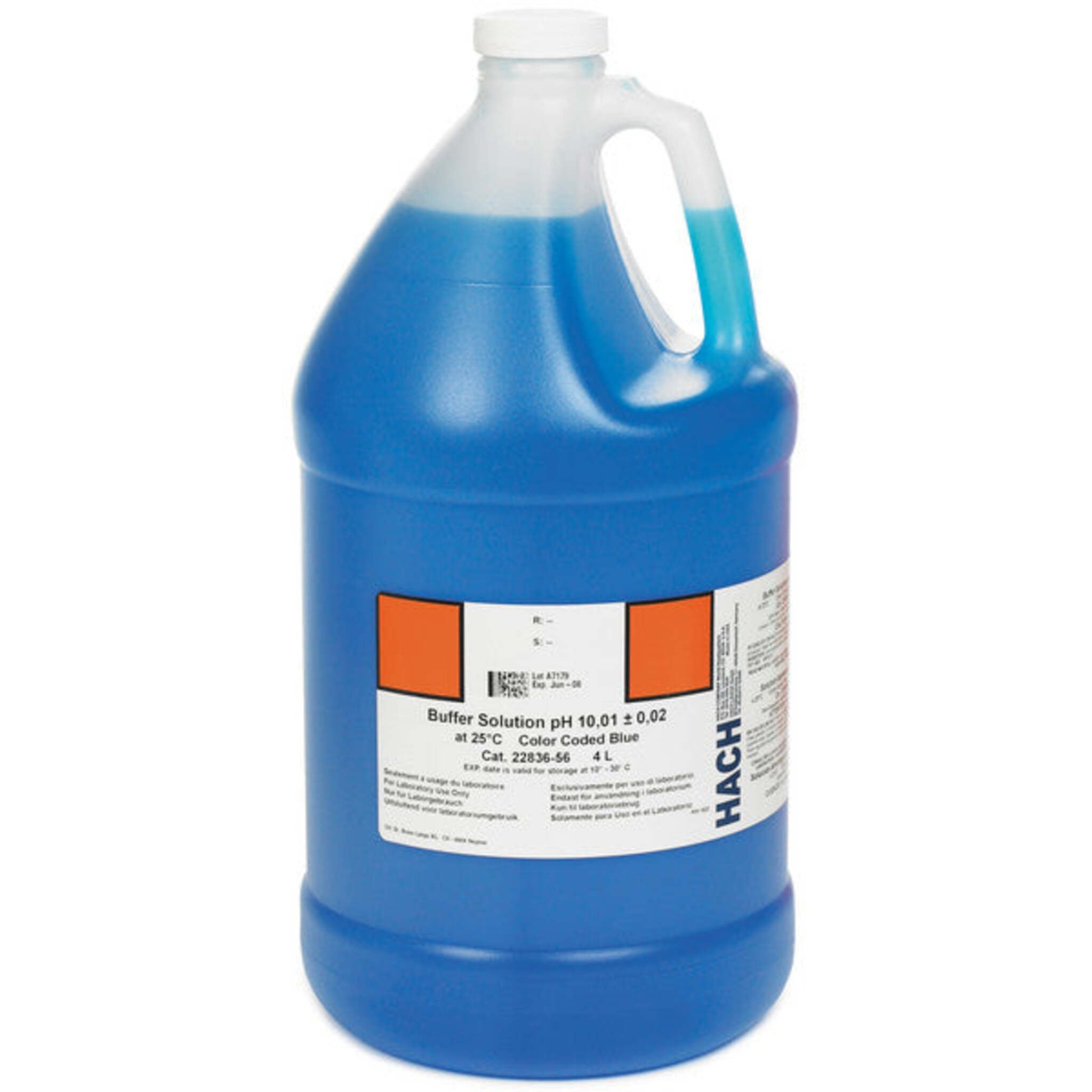 Hach 2283656 Buffer Solution, pH 10.01 | color-coded blue, 4L Standard Solutions and Buffers - Cleanflow