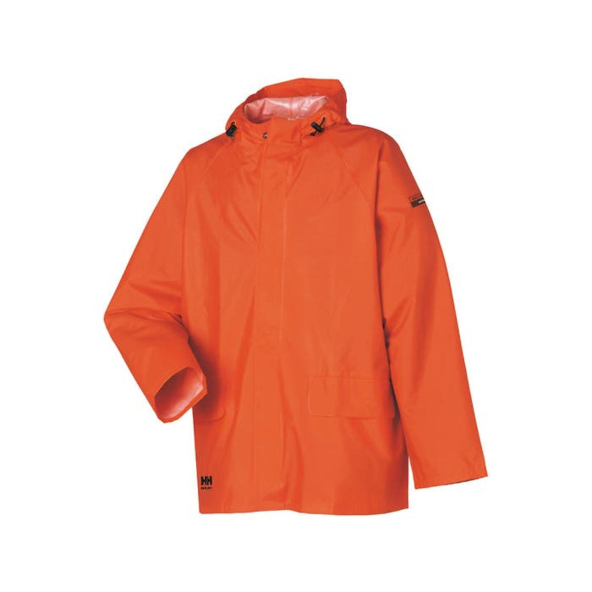 Helly Hansen Men's Rain Work Jacket 70129 Mandal - Poly, Waterproof, Durable, Snap Closure, Double Storm Flap, Hooded, Construction, Marine | Sizes S-6XL - Items