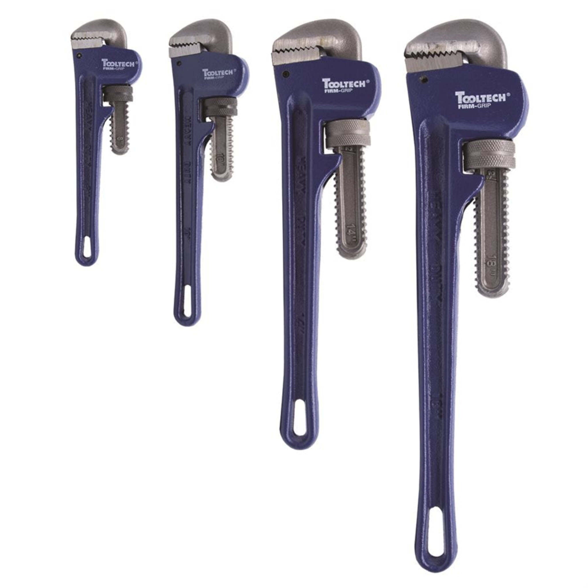 4 Piece Steel Pipe Wrench Set Pipe Tools - Cleanflow